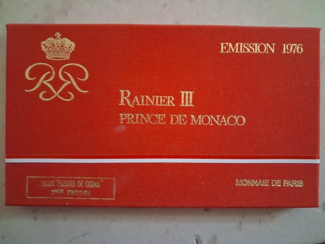 Monaco. Year Set (FDC) 1976 (9 monnaies) Rainier III (No reserve price)
