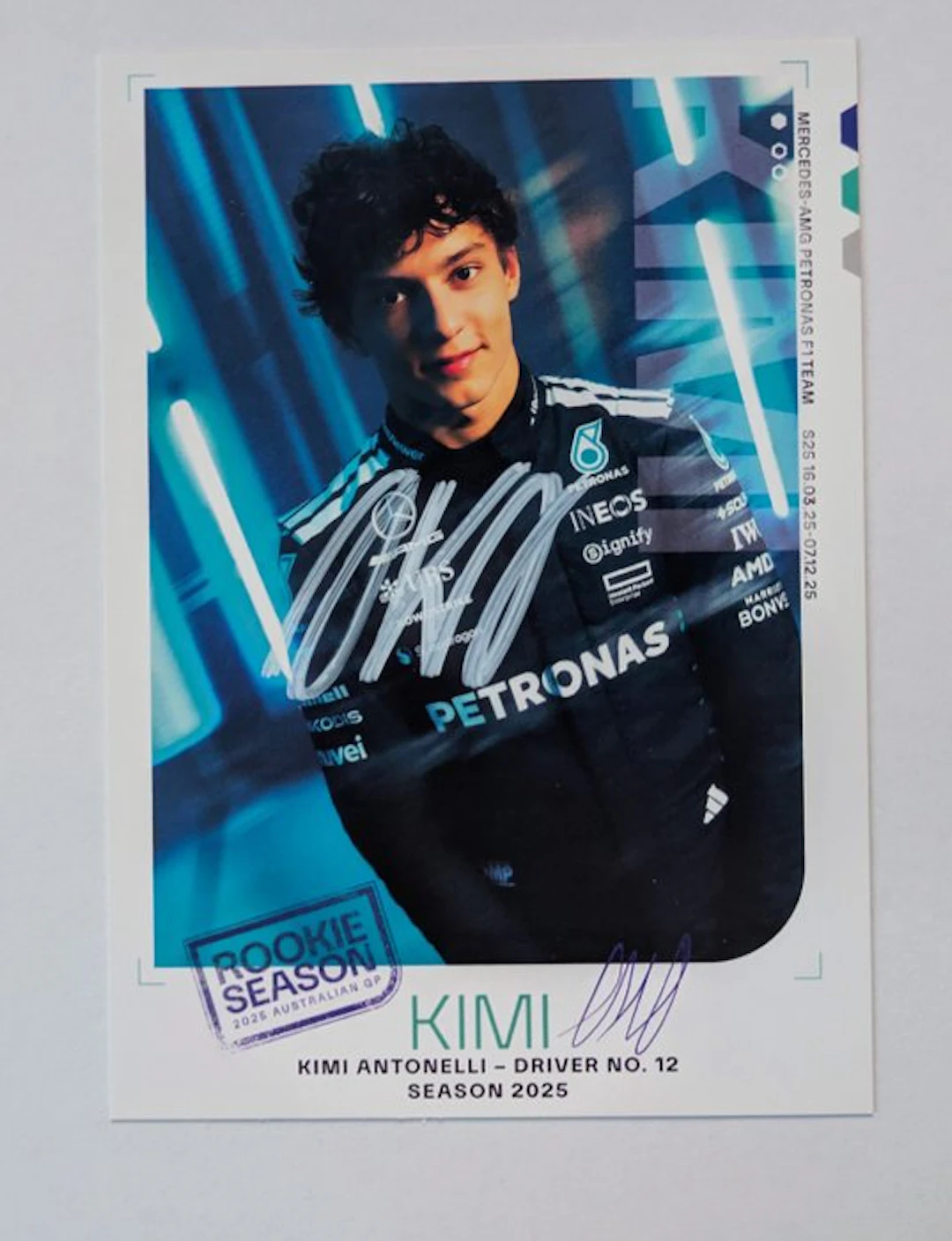 Mercedes - Rookie card - Andrea Kimi Antonelli - 2025 - Fancard