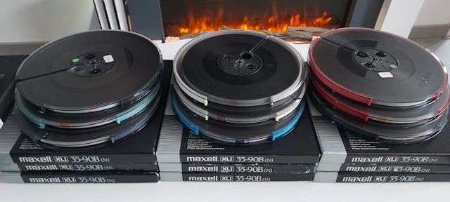 Maxell - XL I 35-90B / 7-Inch Plastic Reels OG Library Boxes Reel to reel audio