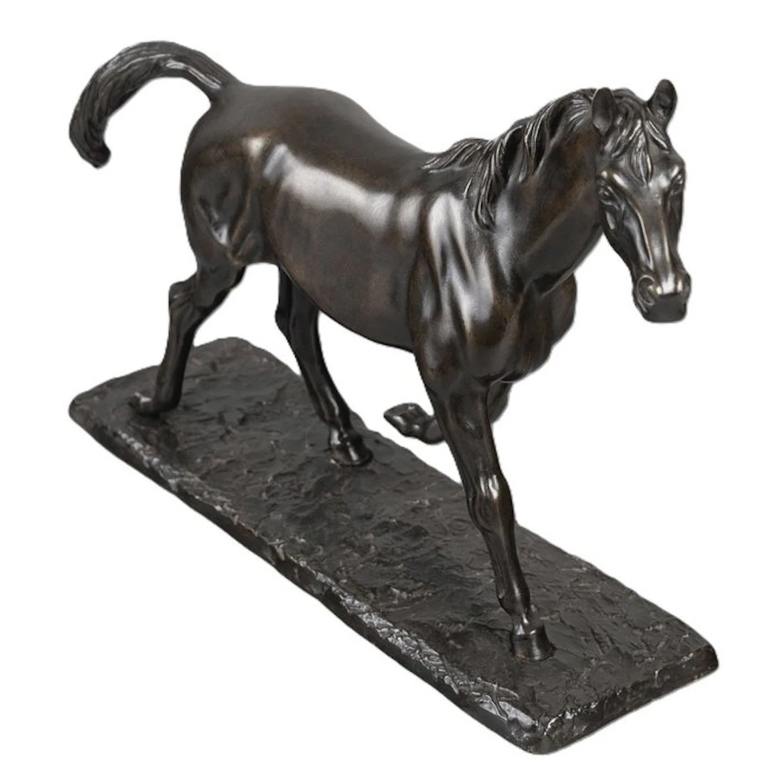 Irénée Rochard (1906-1984) - Sculpture, Paard in draf - 21 cm - Bronze - 1930