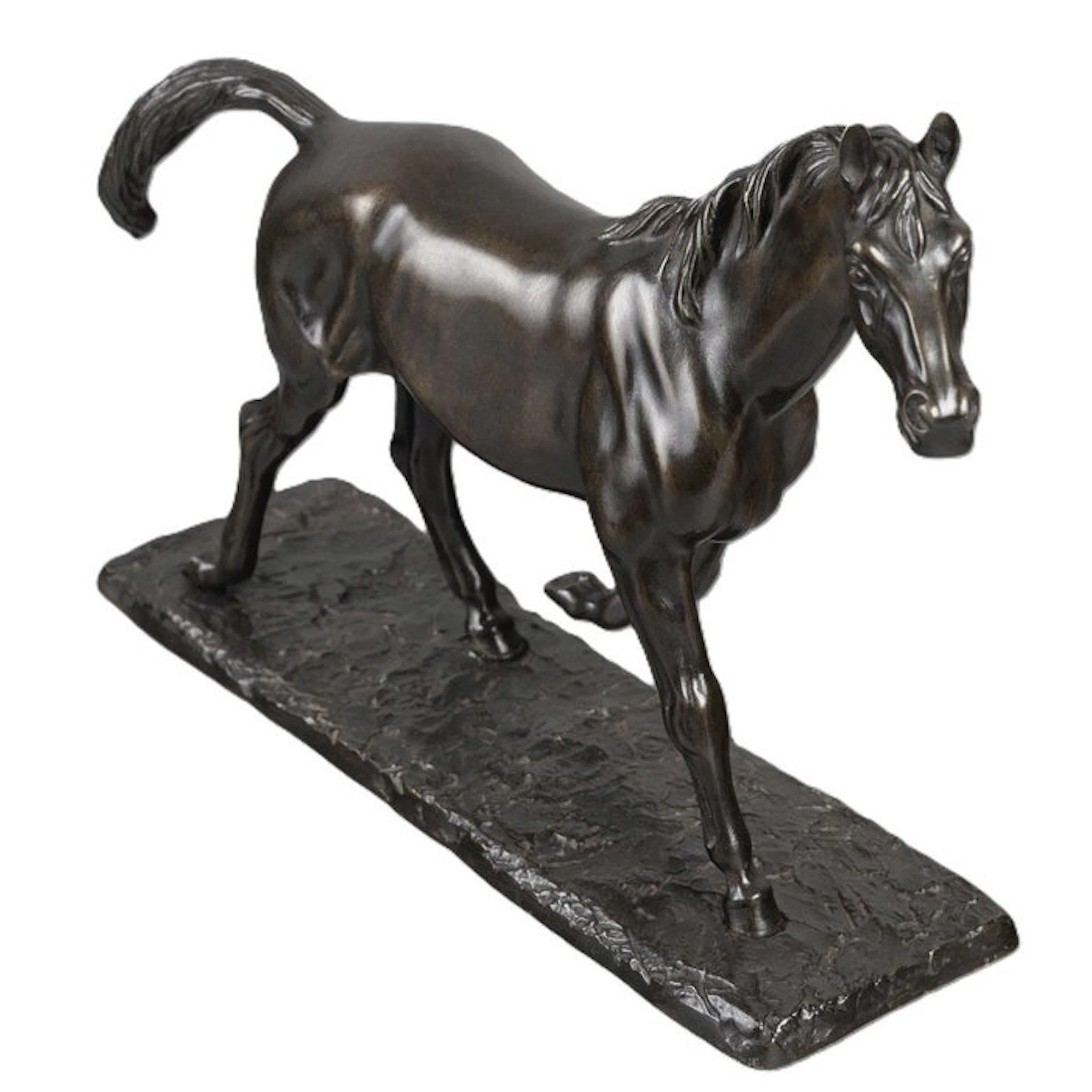 Irénée Rochard (1906-1984) - Sculpture, Paard in draf - 21 cm - Bronze - 1930