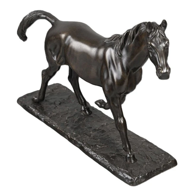 Irénée Rochard (1906-1984) - Sculpture, Paard in draf - 21 cm - Bronze - 1930
