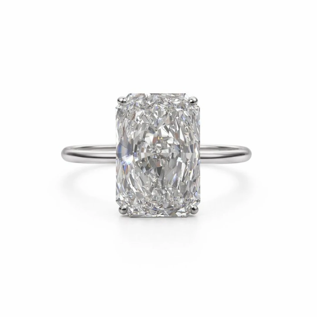 No reserve price - Ring - 14 kt. White gold - 3.01ct. tw. Diamond (Lab-grown)