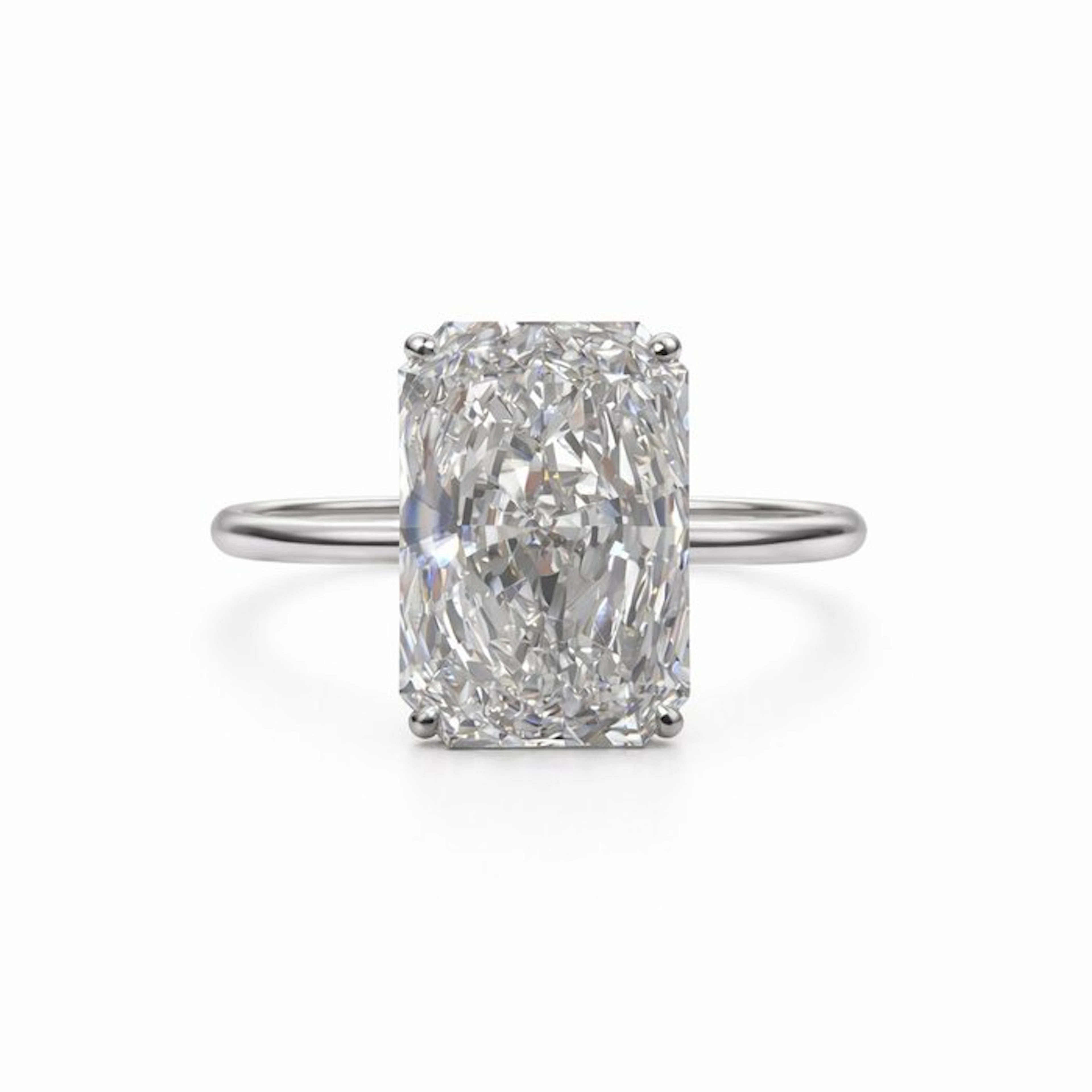 No reserve price - Ring - 14 kt. White gold - 3.01ct. tw. Diamond (Lab-grown)