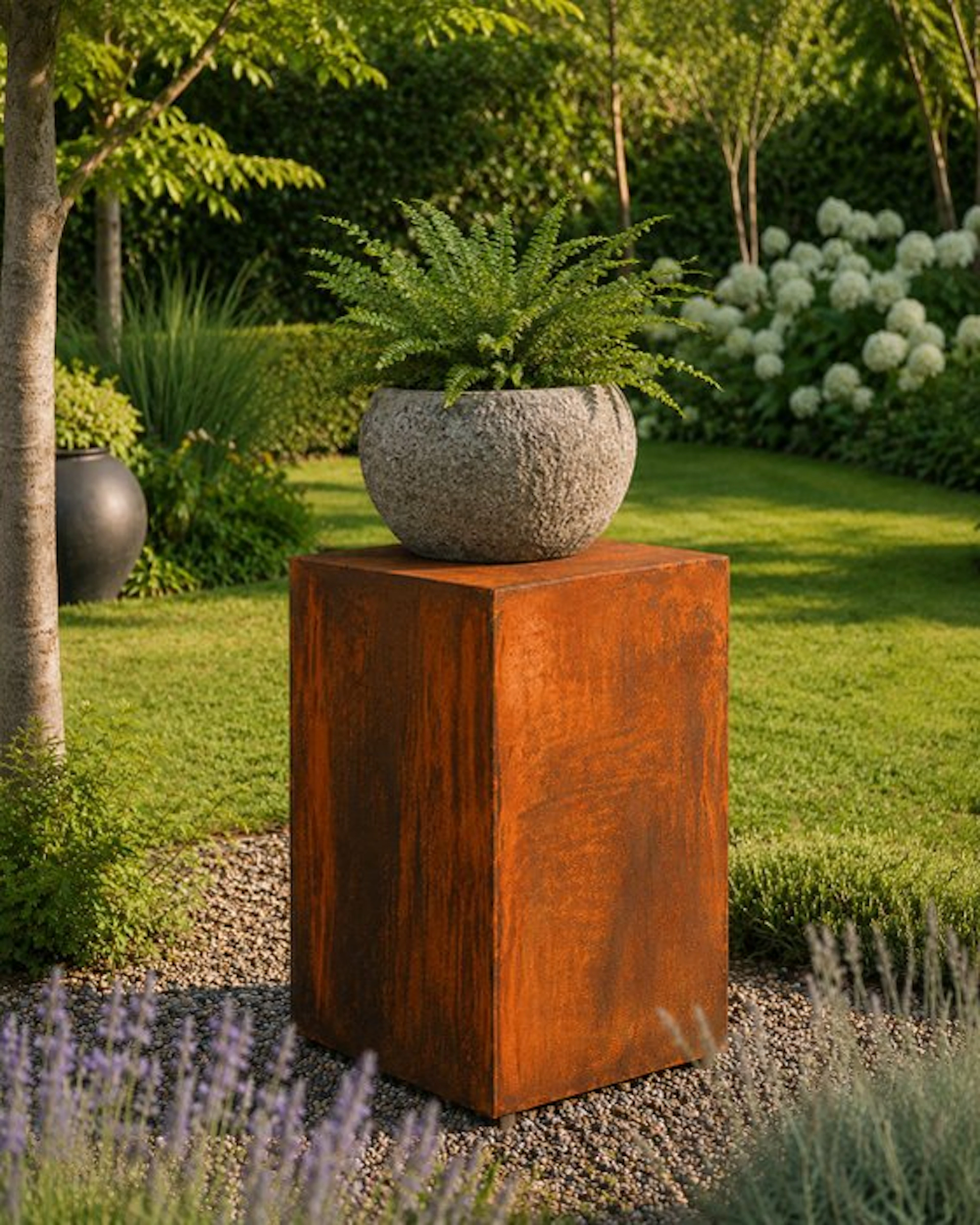 Contemporary Pillar - XXL Cortenstalen Sokkel - 2026 - sculpture column