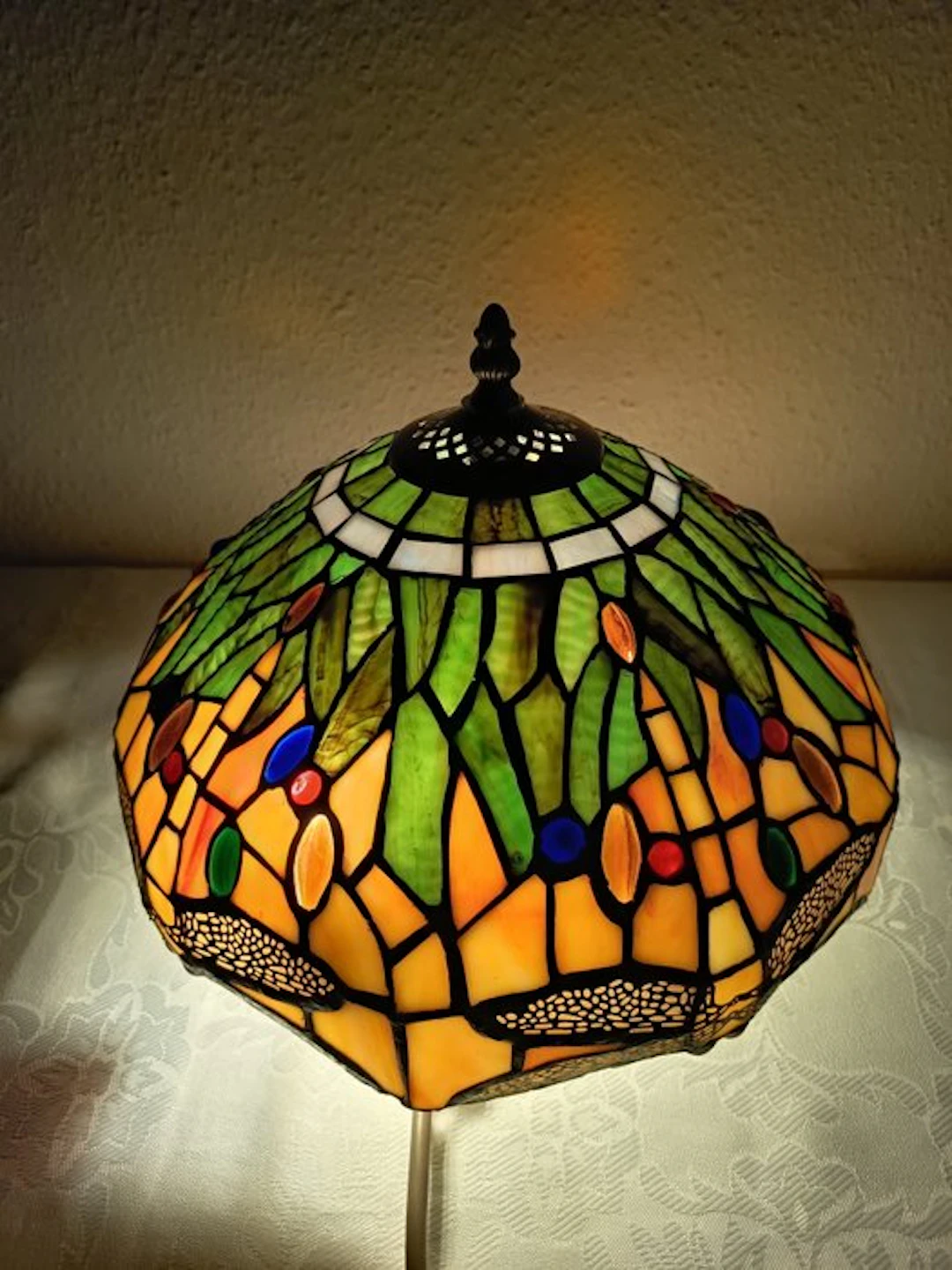 Tiffany-Stil Deckenlampe „Dragonfly“ / Libelle – Buntglas...