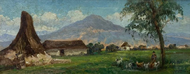 Vincenzo Canino (1892-1978) - Caprette al pascolo
