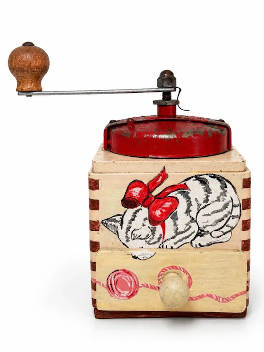 Peugeot Frères - Coffee grinder - Wood - Hand-painted