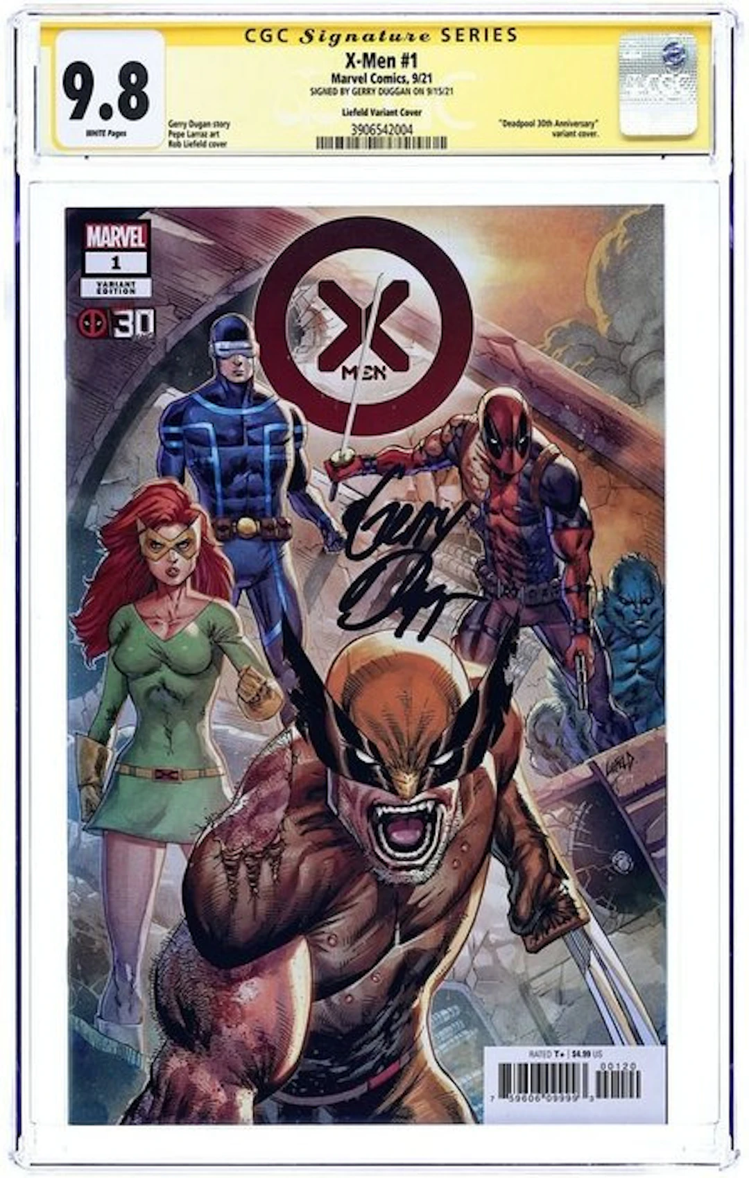 X-Men #1 - CGC 9.8 Signed by Gerry Dugan Liefeld variant...