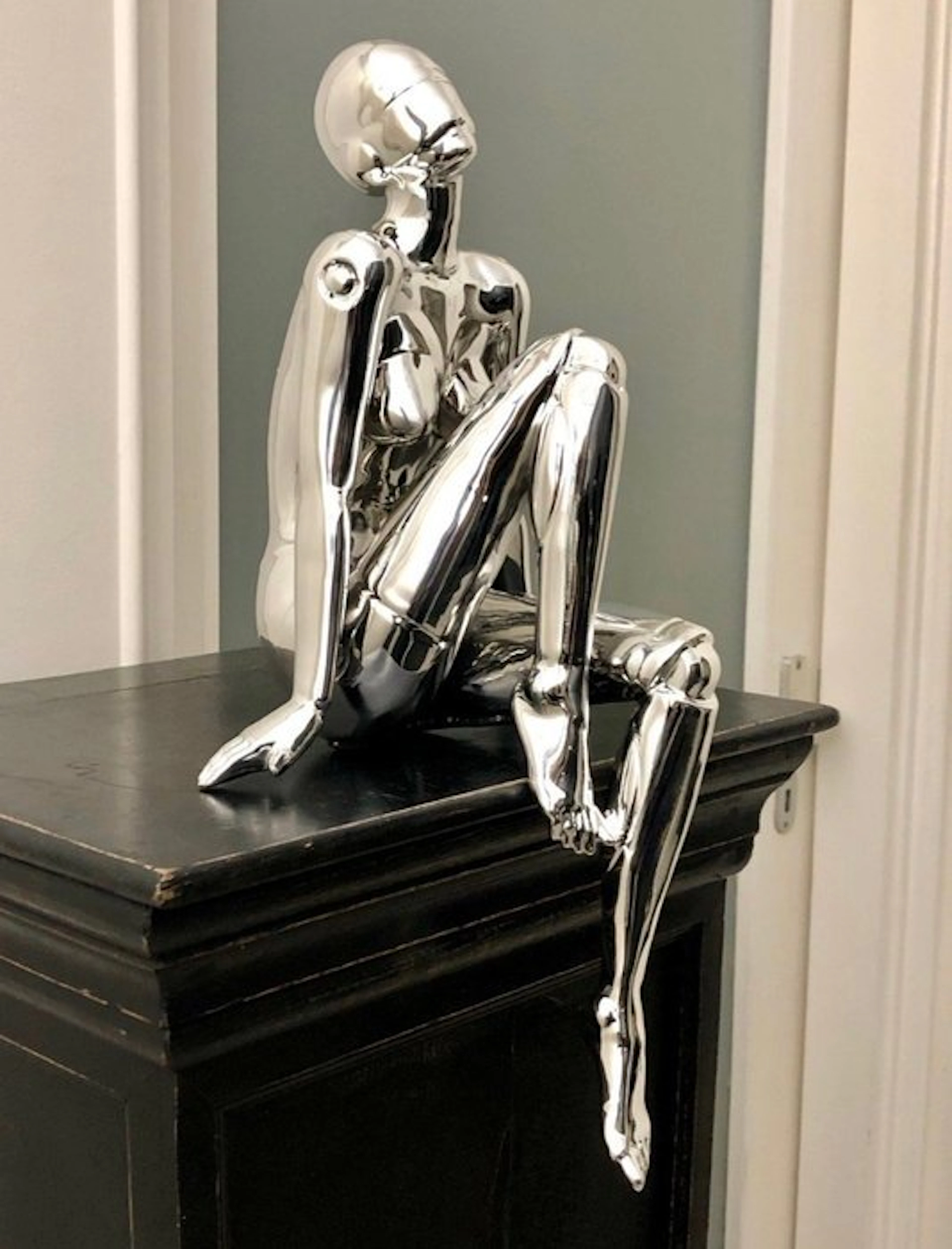GF Exclusives - Chrome Female Robot Sculpture