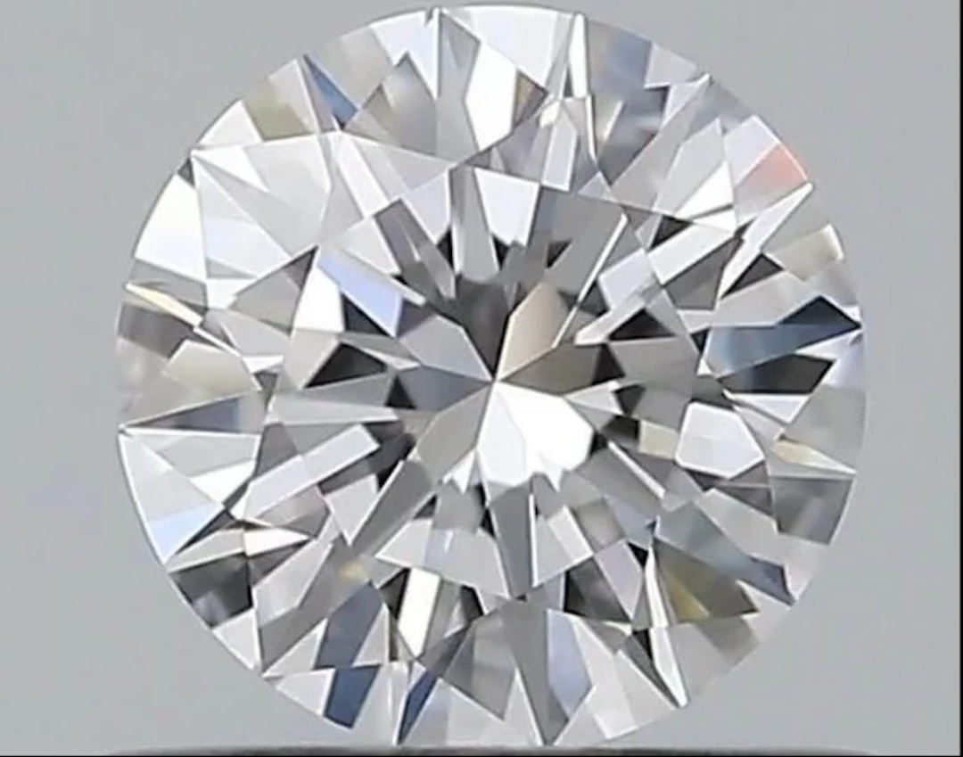 1 pcs Diamond (Natural) - 0.41 ct - Round - D...