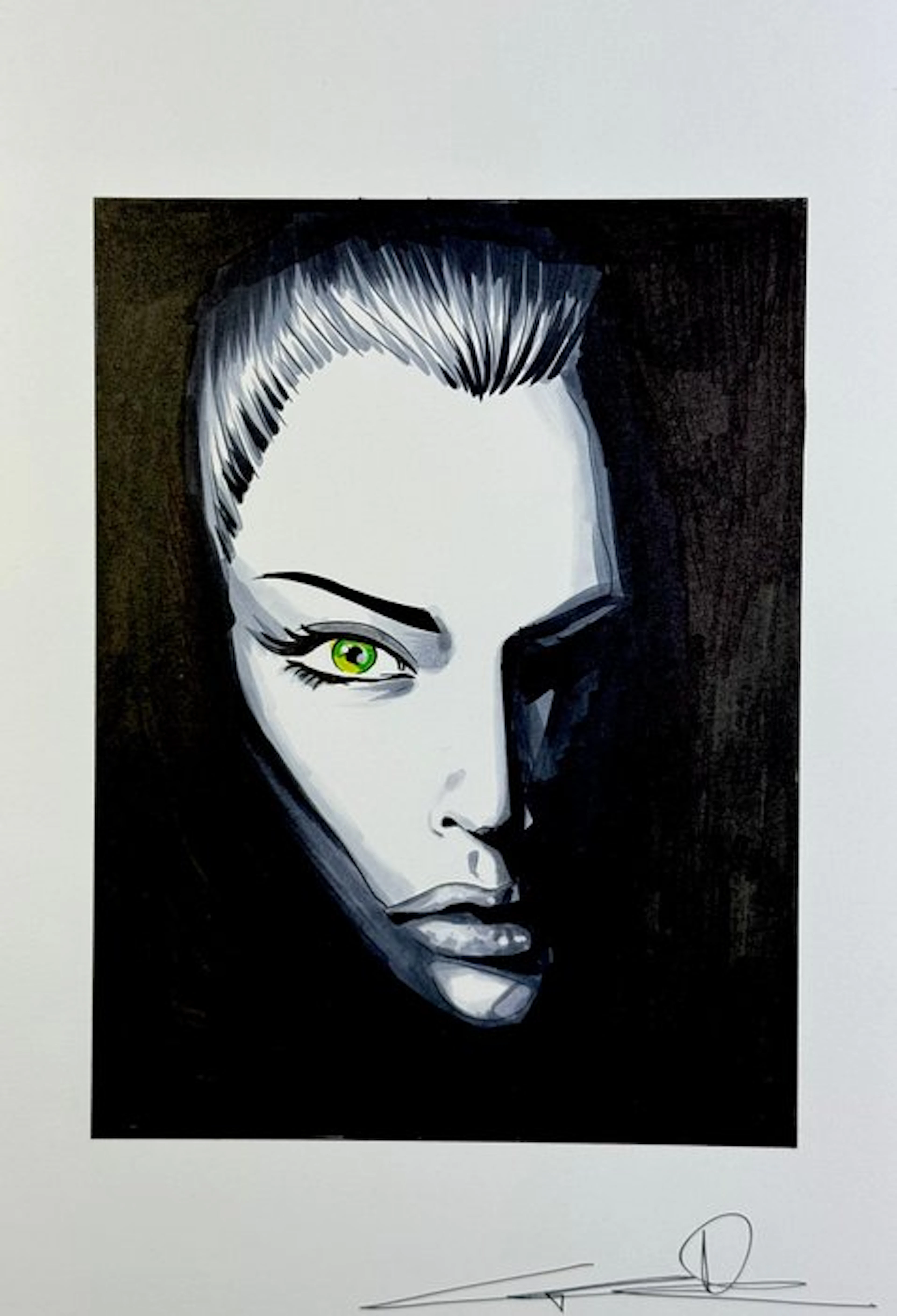 Candita, Giuseppe - 1 Original drawing - Diabolik - Eva...