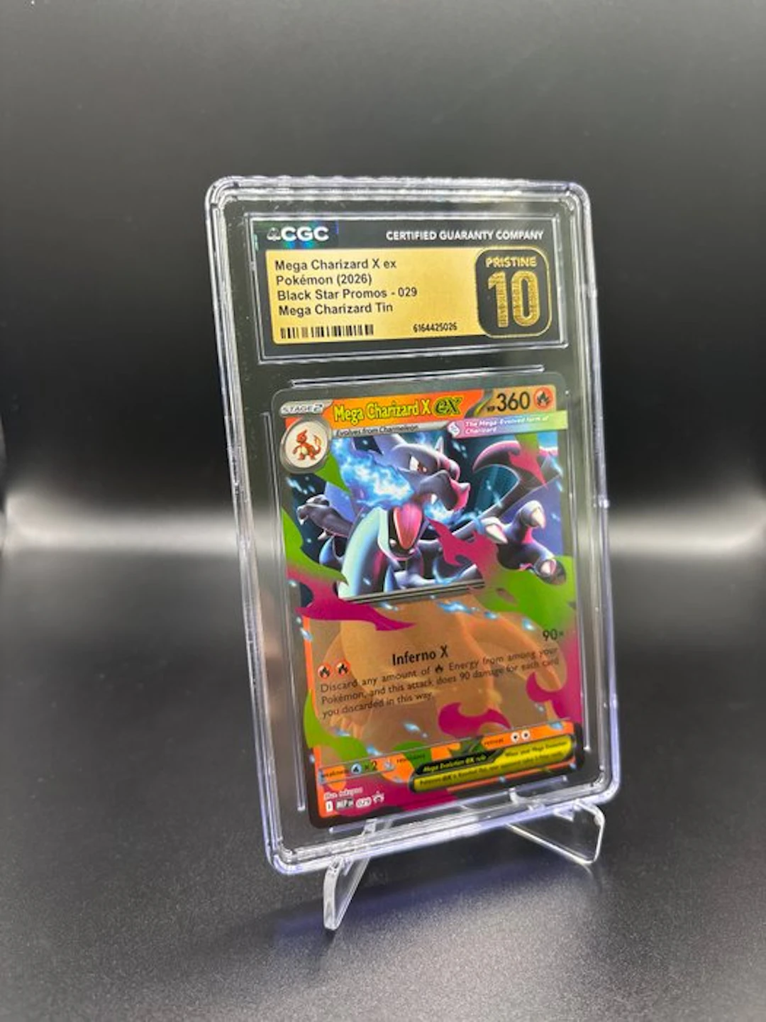 Pokémon - 1 Graded card - Mega Charizard X #029 Foil - CGC Pristine 10