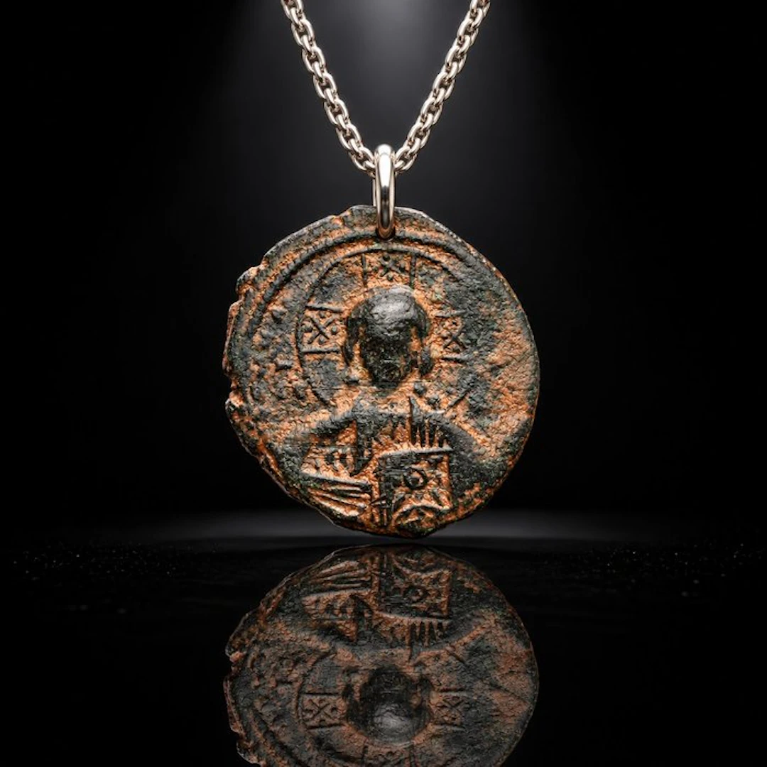 Byzantine Bronze “The Sacred Medallion” Devotional Coin...