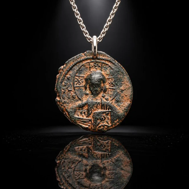 Byzantine Bronze “The Sacred Medallion” Devotional Coin...