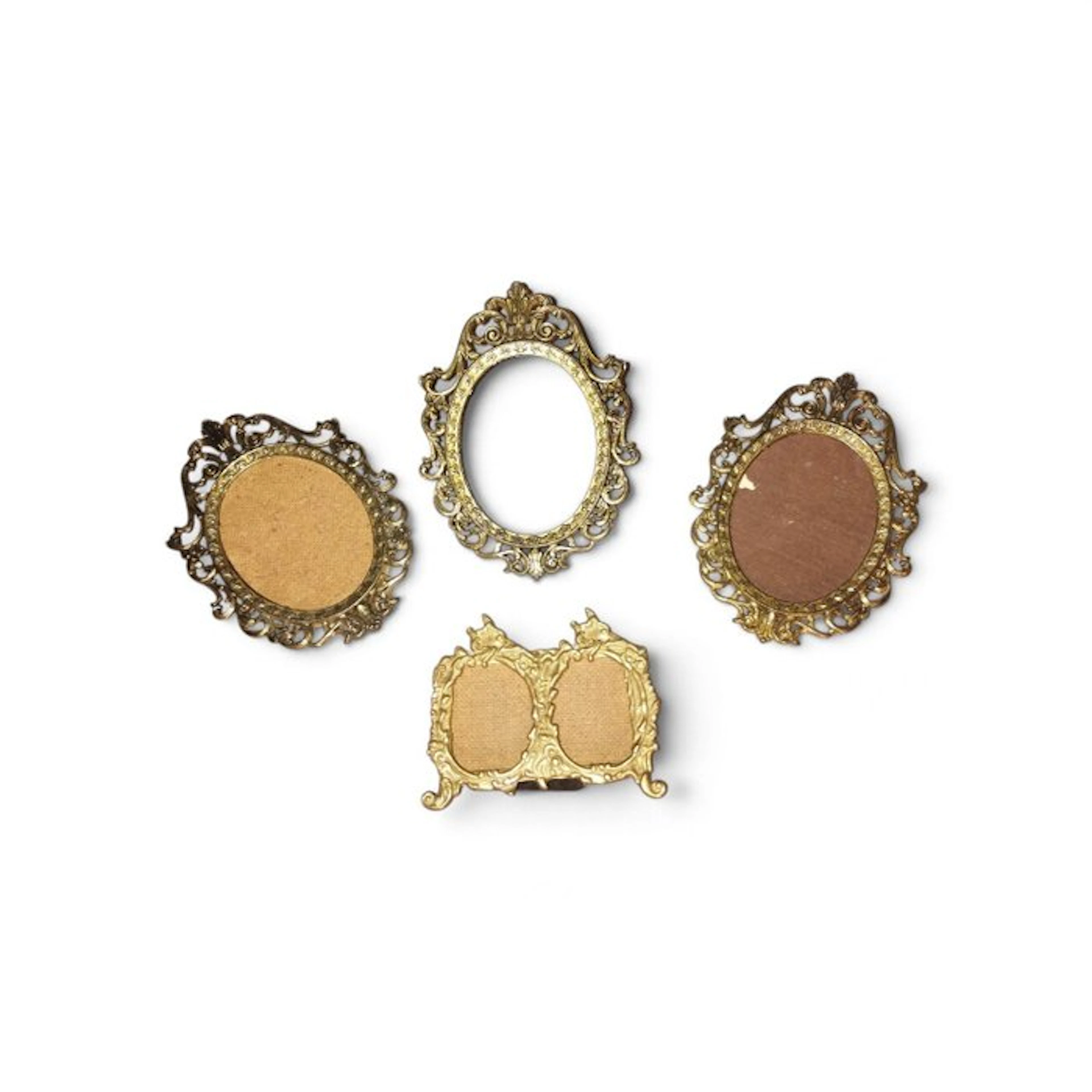 Picture frame (4) - Brass - Rococo-Baroque style