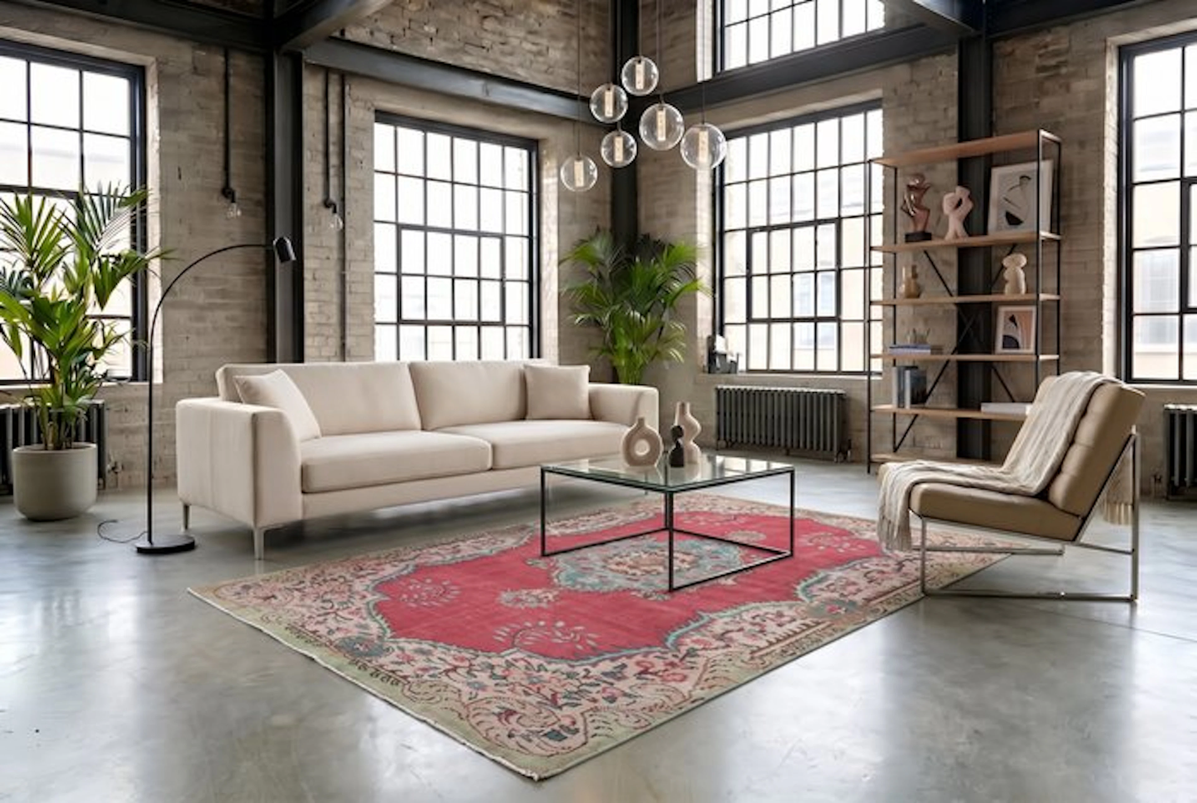 Retro vintage - Rug - 265 cm - 185 cm - √ handmade √ certificate