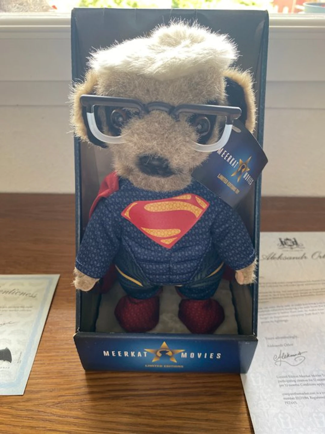 Meerkat Movies - Plush toy Sergei as Superman - 2010-2020 - U.K.