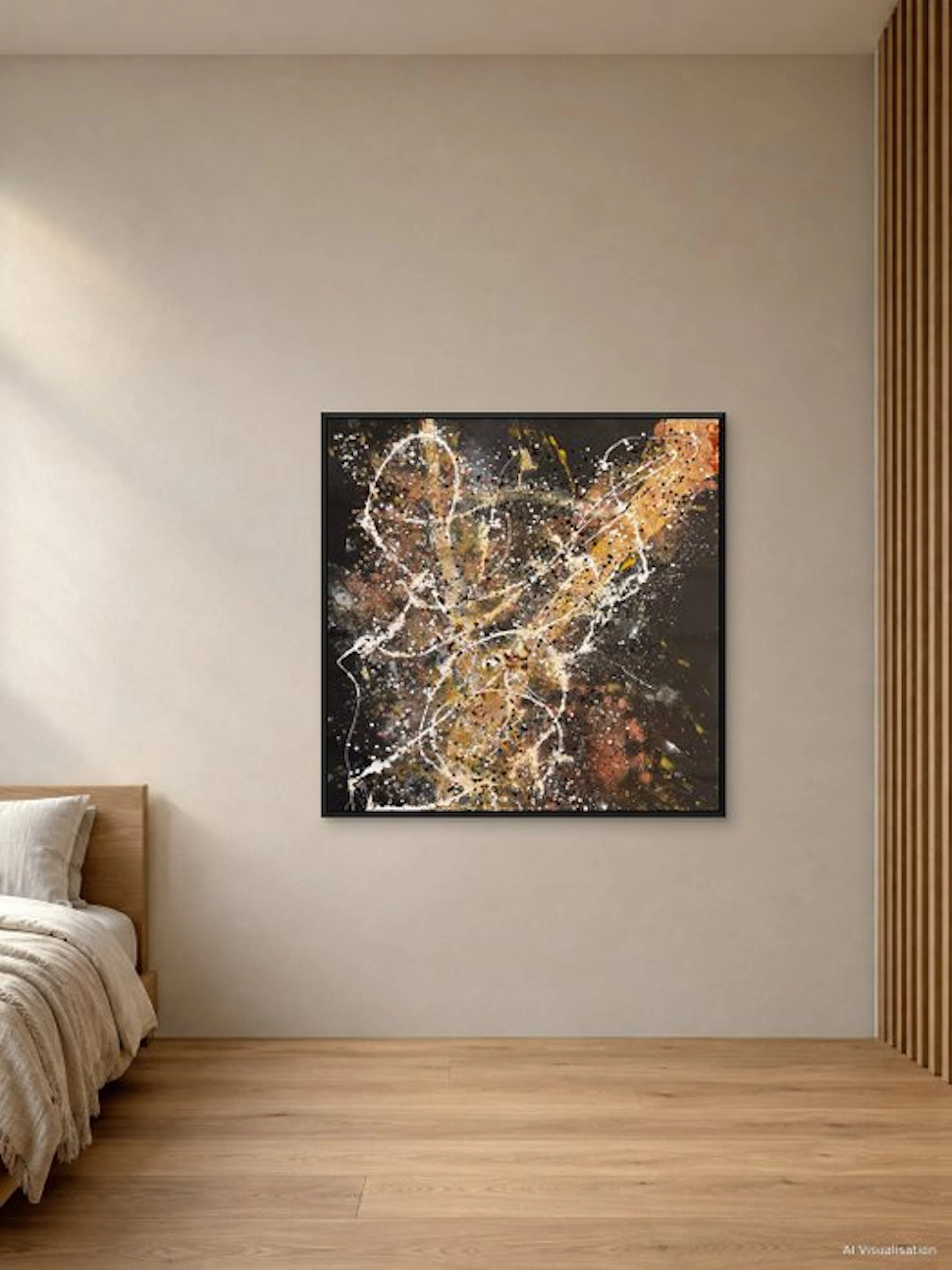 MH7STUDIO (1996) - Órbita dorada XXXL - Abstract art