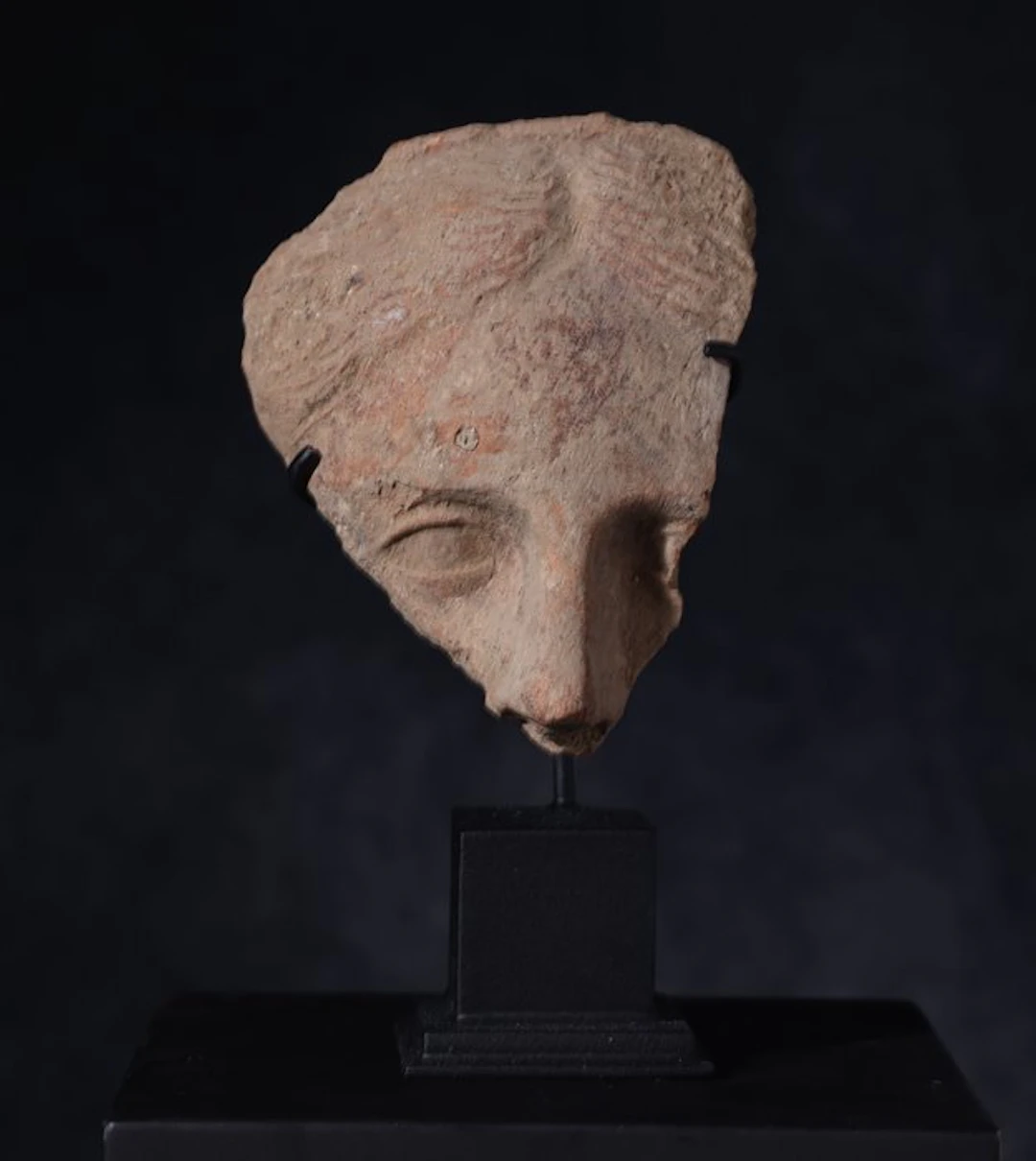 Ancient Greece Terracotta female head fragment - 11.5 cm