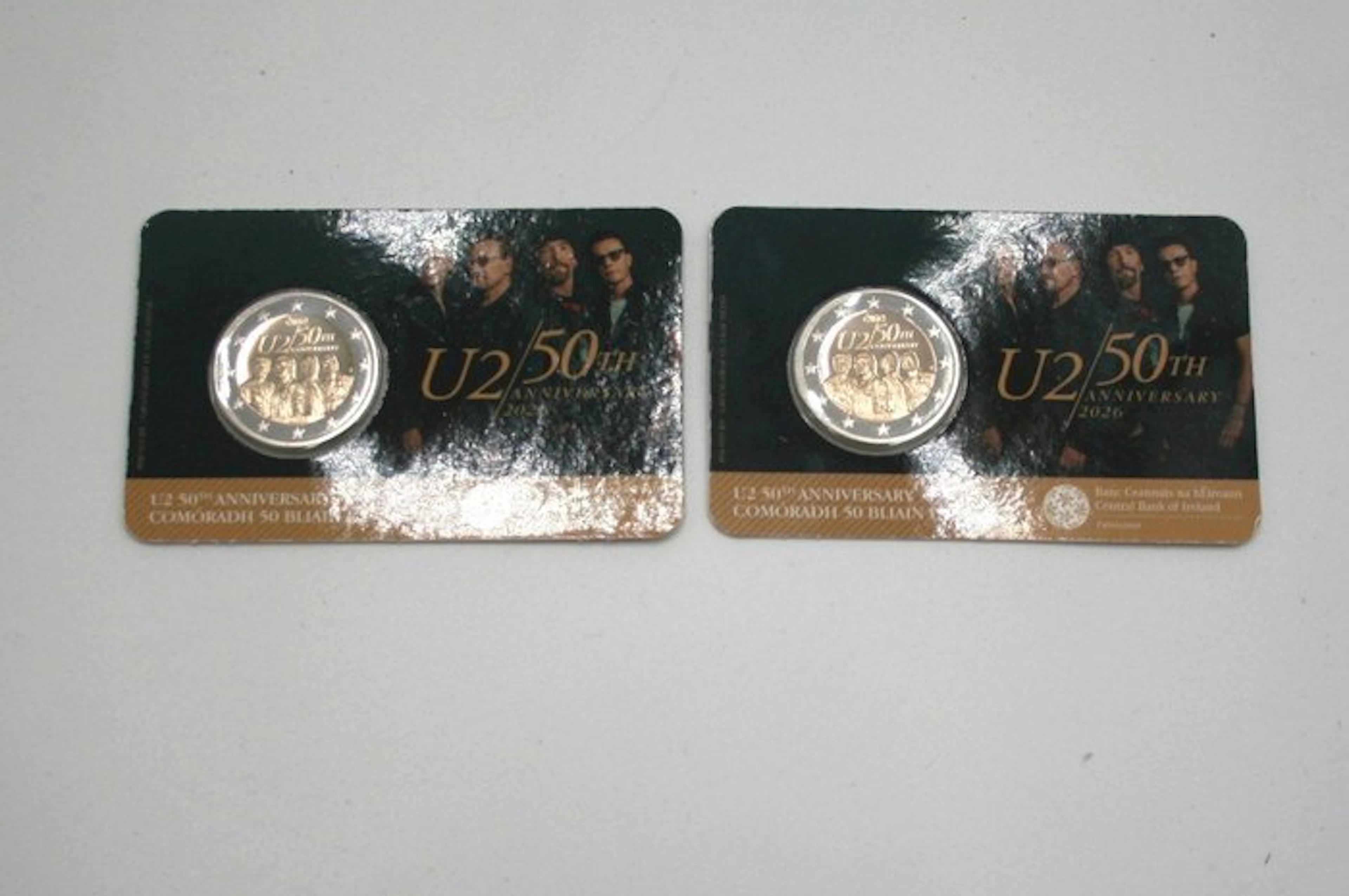 Ireland. 2 Euro 2026 "U2" (2 coincards) (No reserve price)