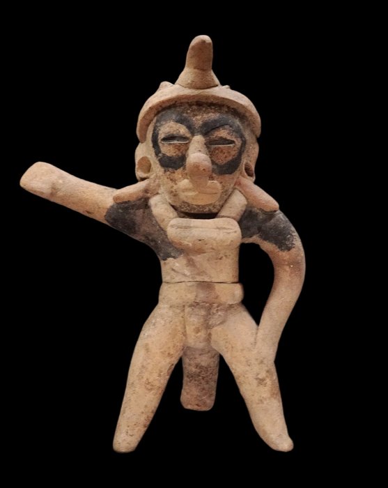 Pre-Columbian Terracotta - Warrior statuette - Veracruz...