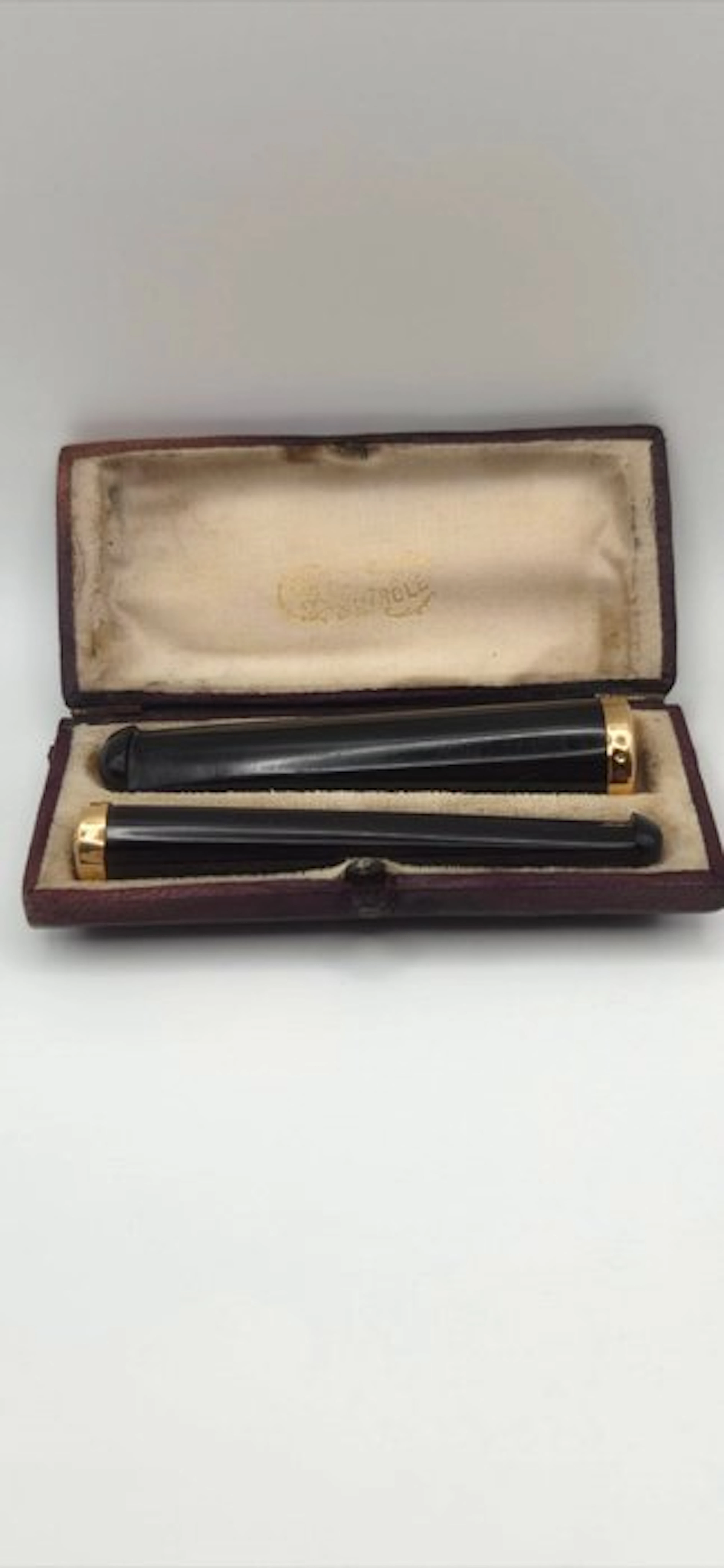Cigarette holder - 18kt gold - Amber/Bakelite cigar smoke