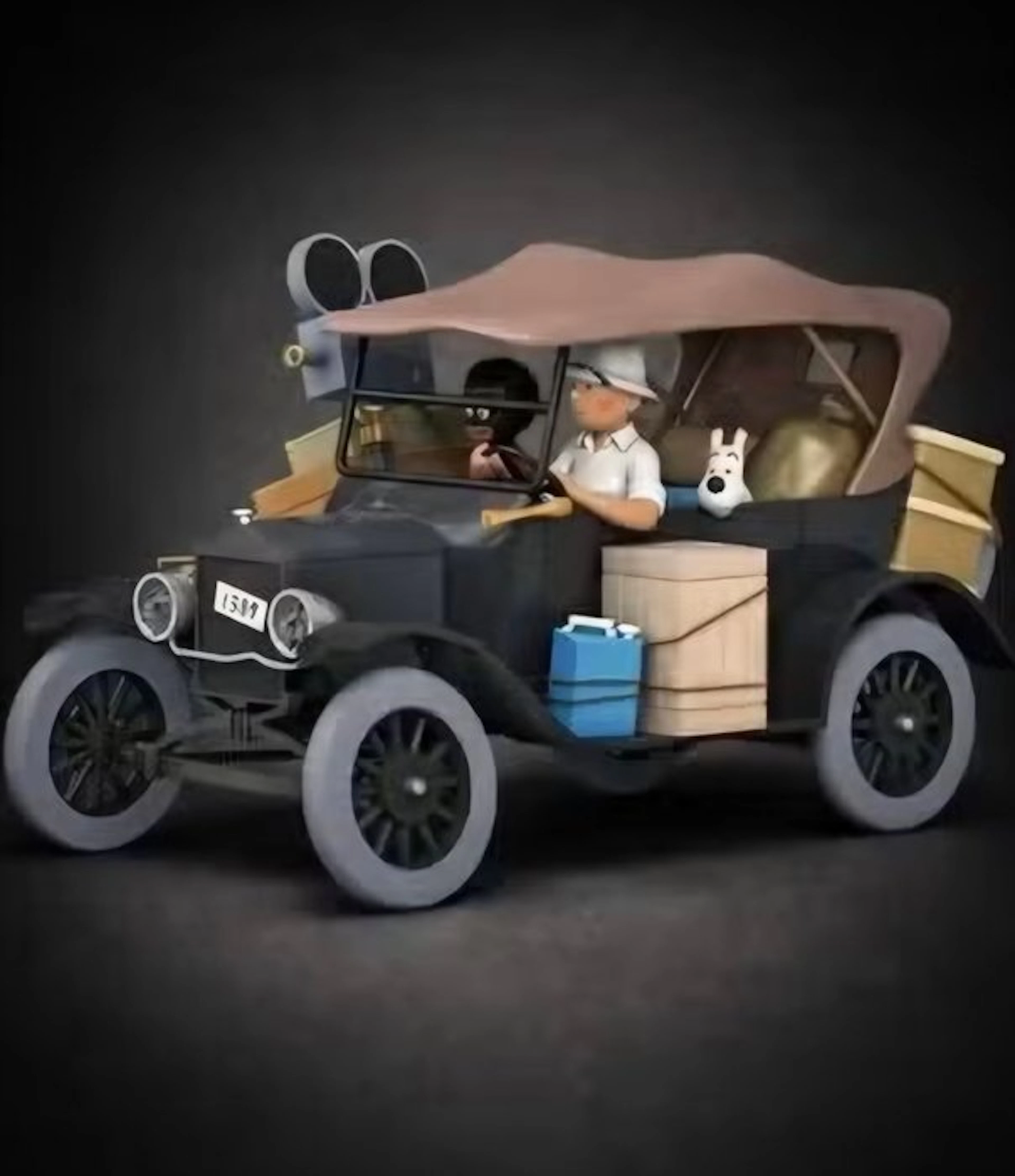 collection Hachette 1/24 - Model car - N°5 - La Ford T noire - (Tintin