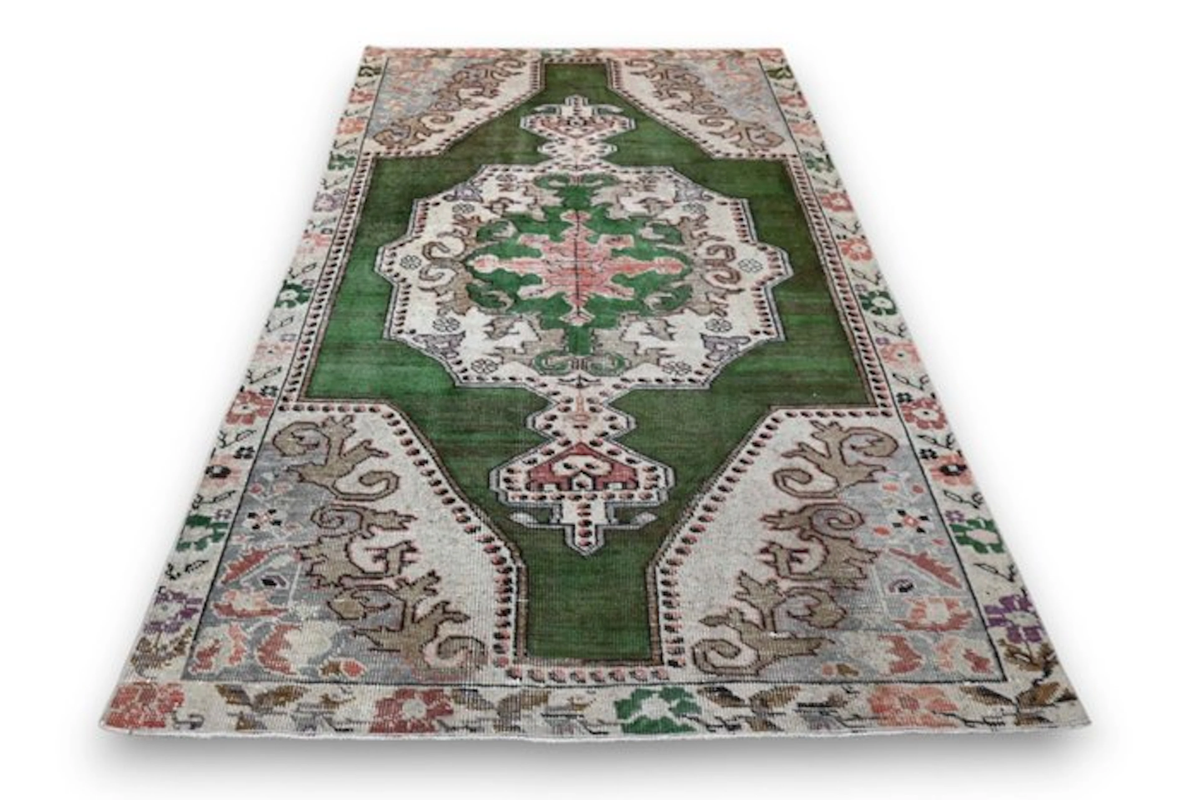 Green vintage - Rug - 220 cm - 130 cm - √ handmade √ certificate