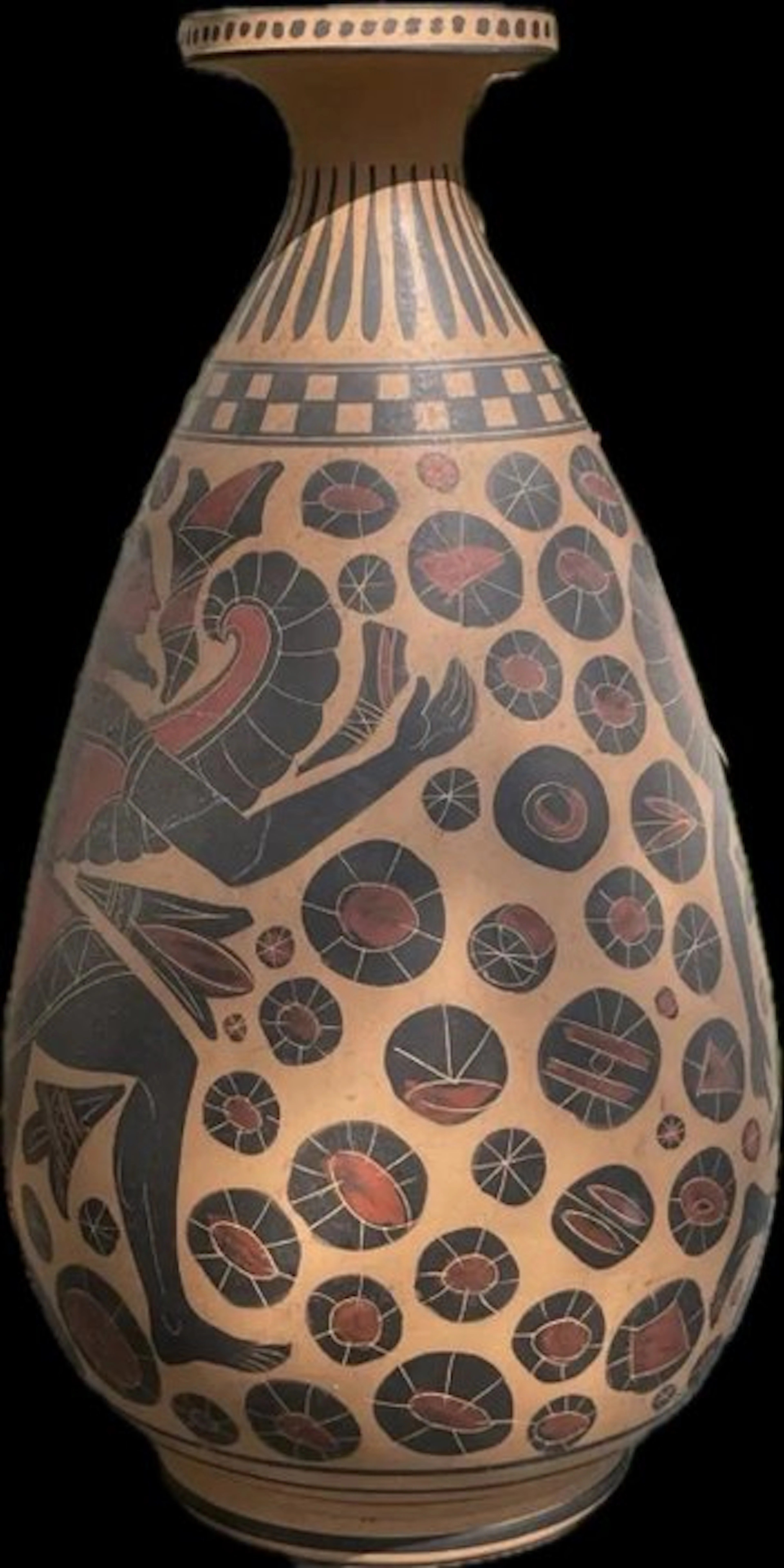 Earthenware Vase - 32 cm - Replica of a Corinthian alabastron