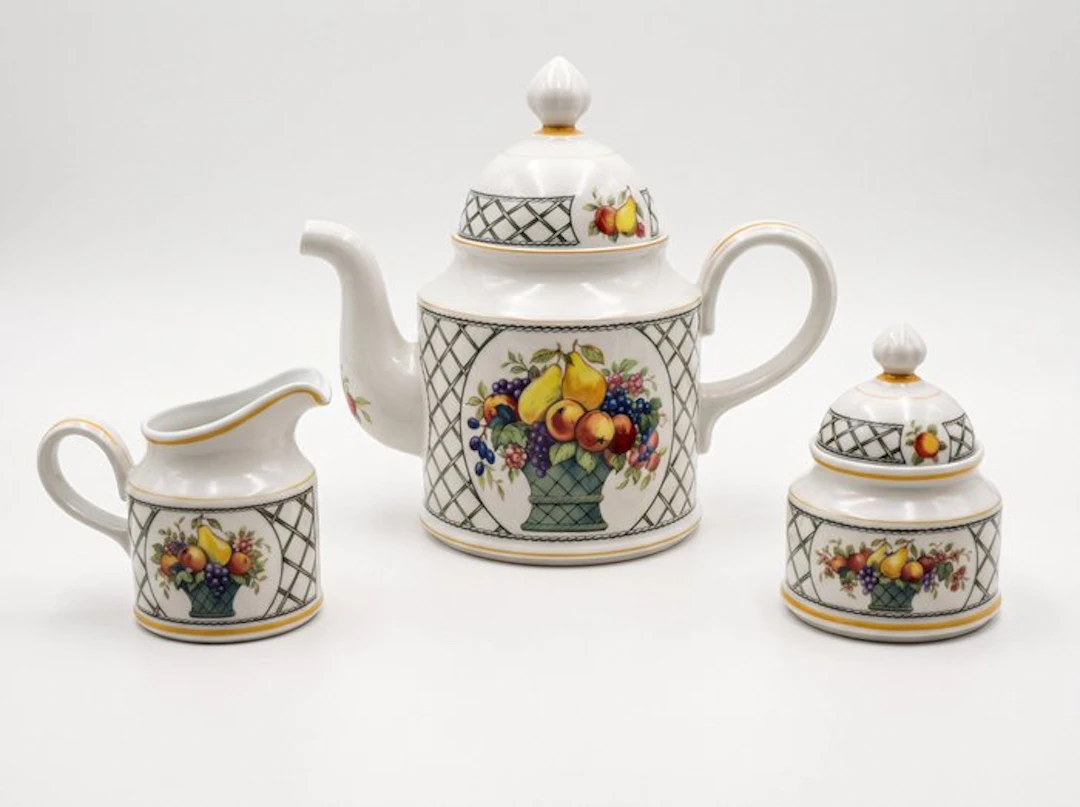 Villeroy & Boch - Tea service (3) - Basket - Porcelain