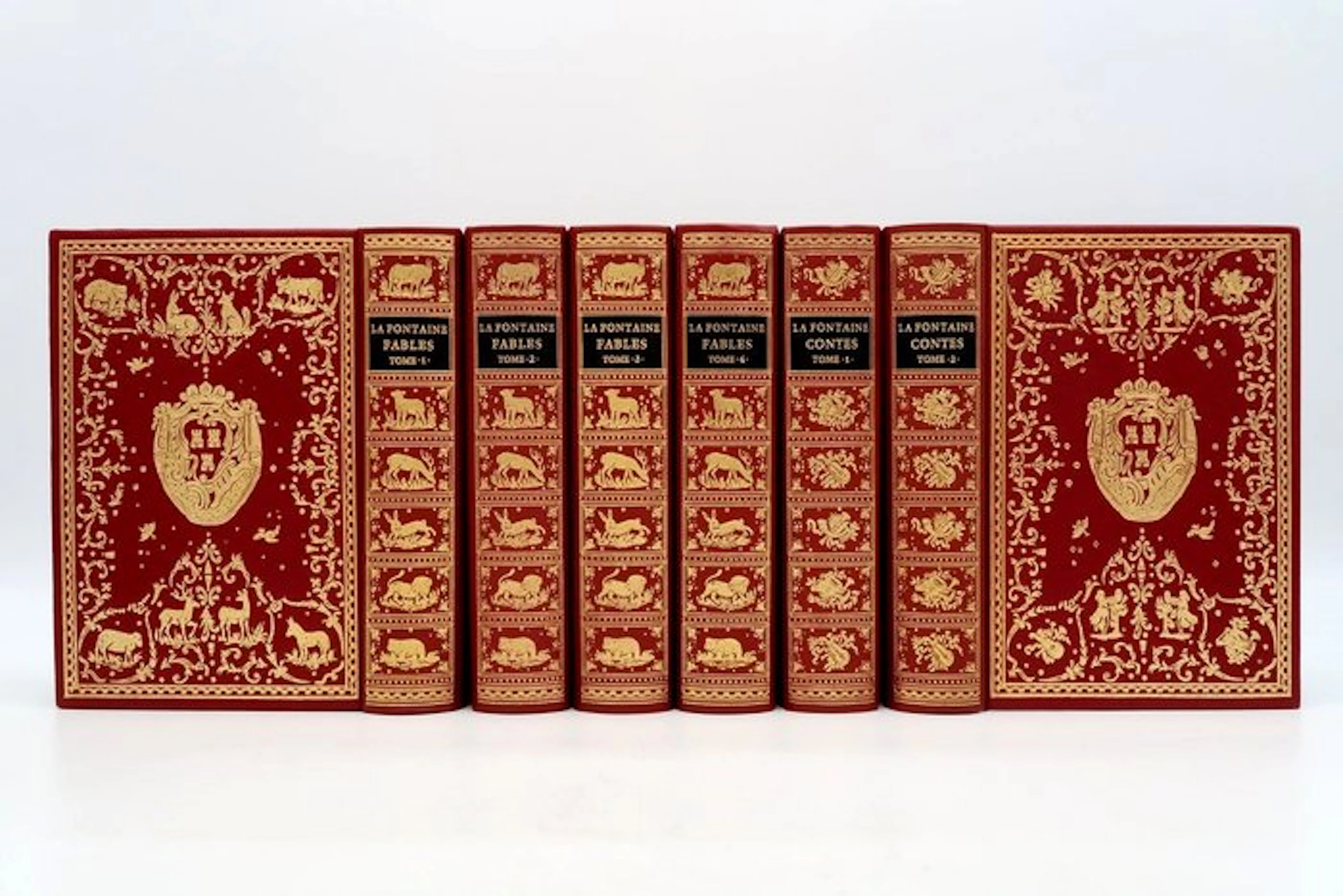 La Fontaine ; illustrations d'Oudry et de Fragonard...
