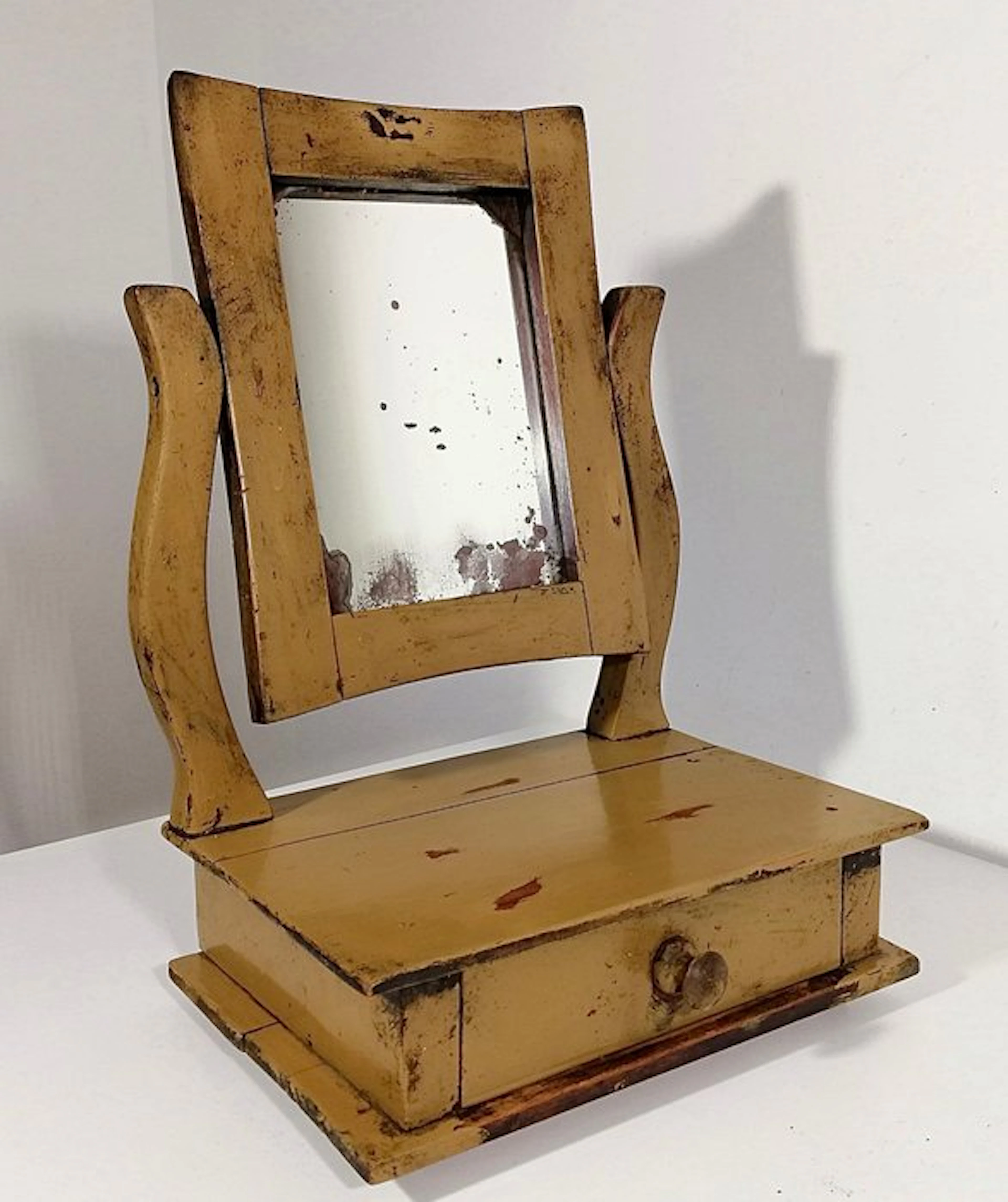 Cabinet - Vintage table console 1920s - Solid wood, mirrored glass