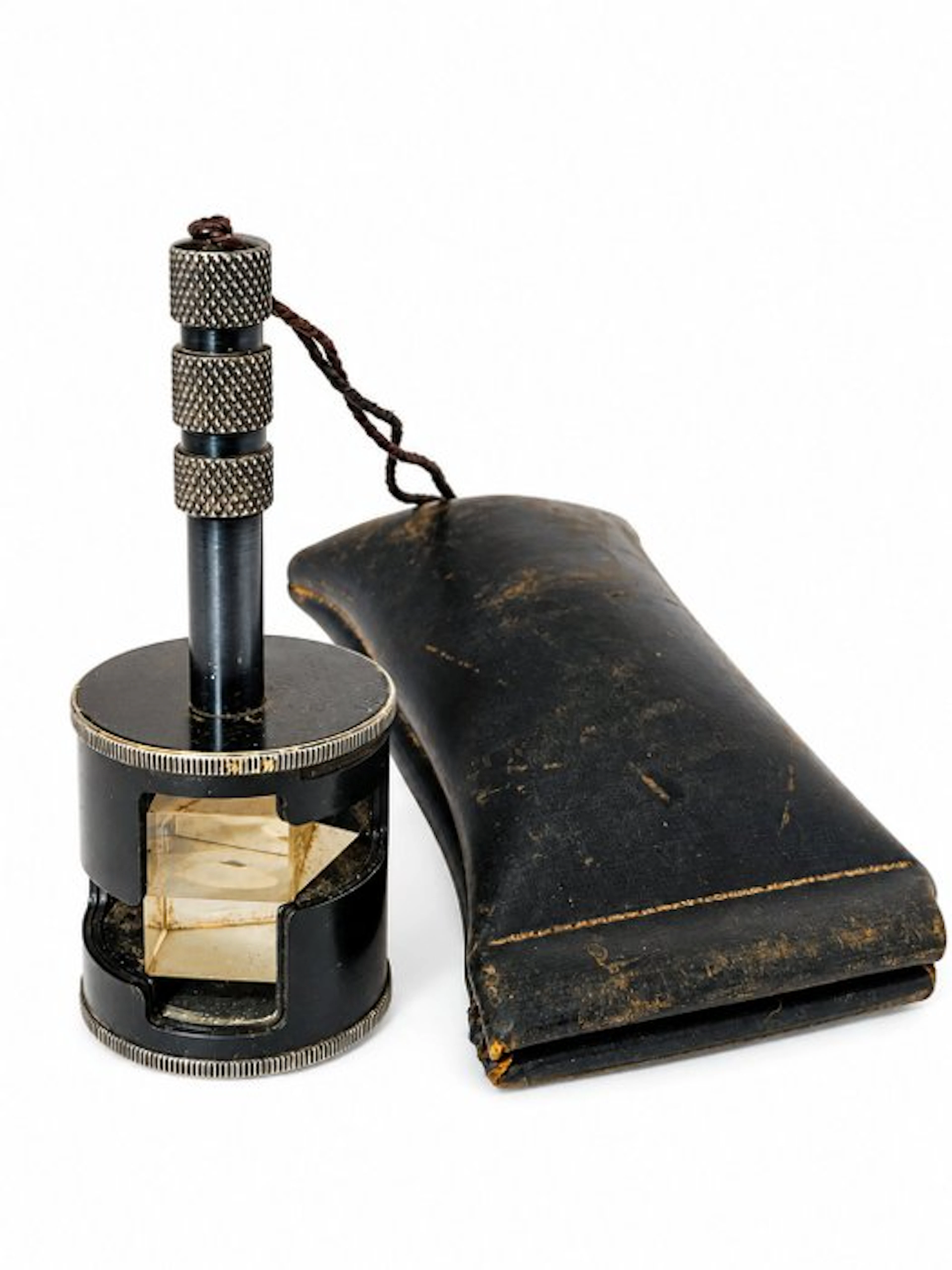Microscope - Stéréoscope de poche ancien à prismes –...