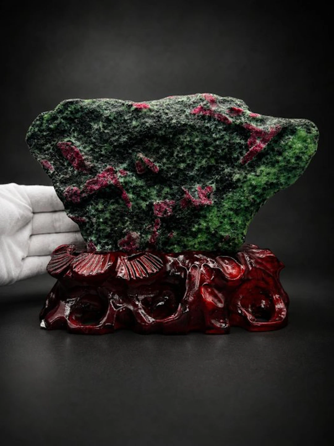 Natural Ruby Zoisite Display Piece | Unique Mineral Art...