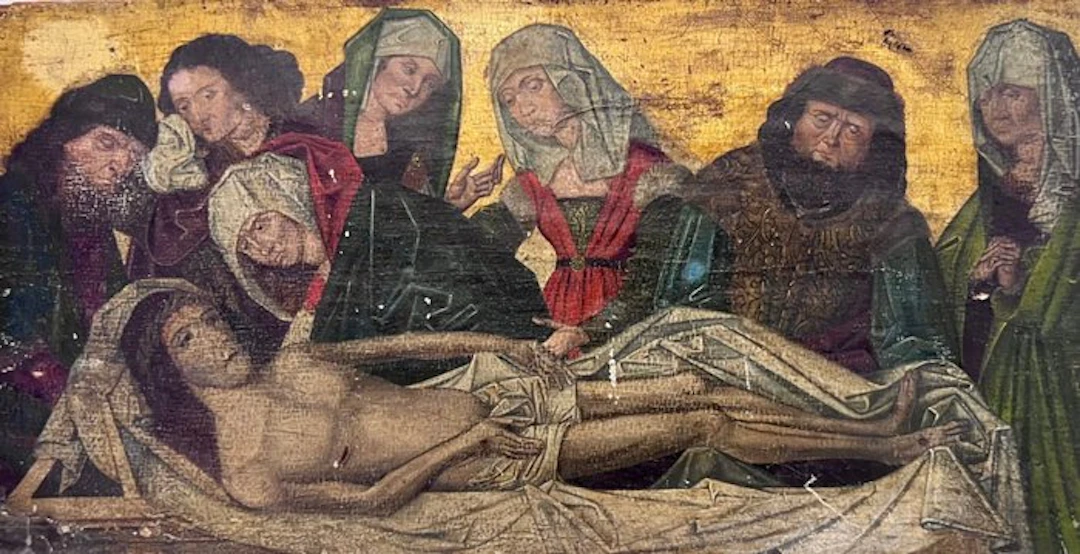 Flemish School (XIX) - Lamentation of Christ with Saints