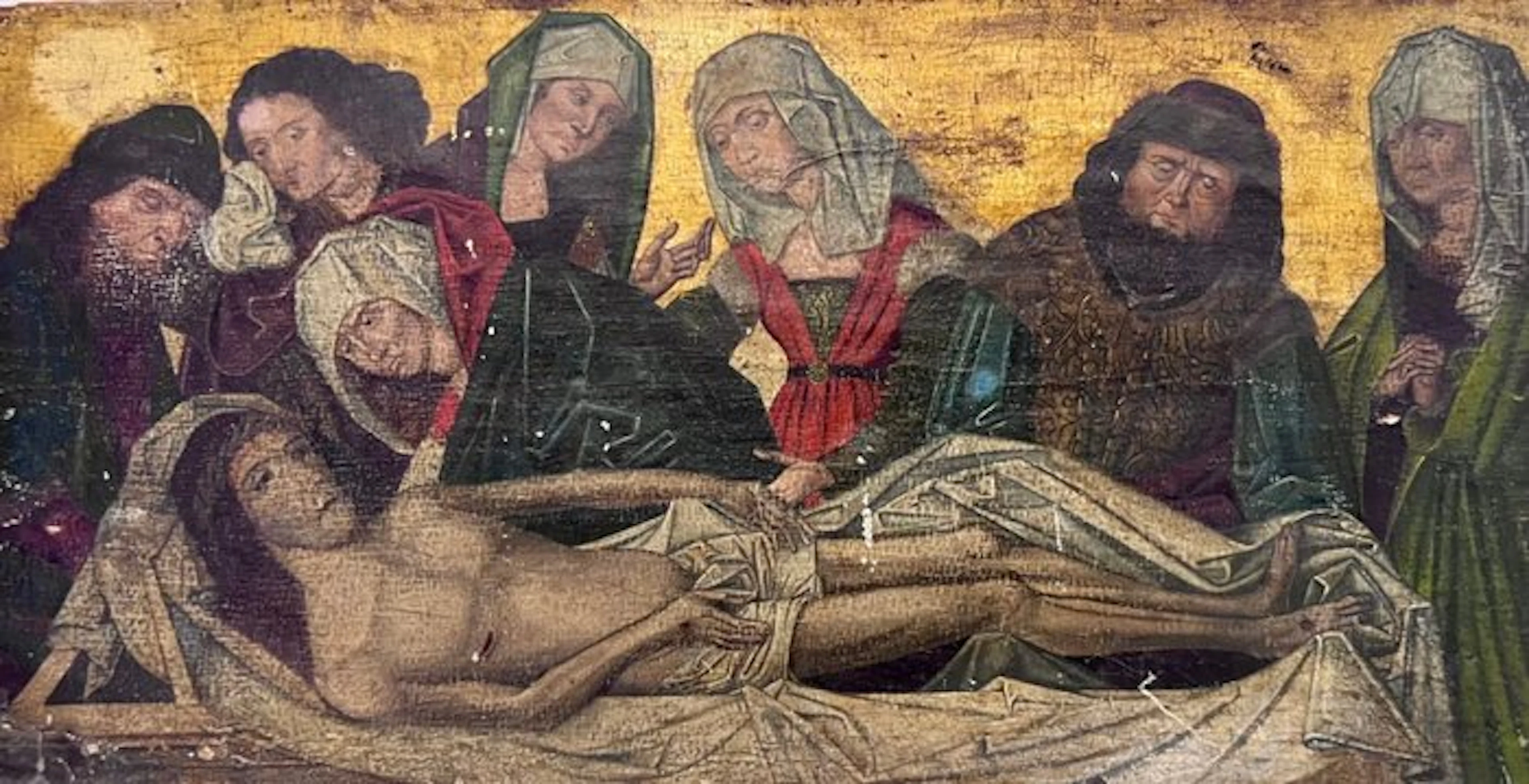 Flemish School (XIX) - Lamentation of Christ with Saints
