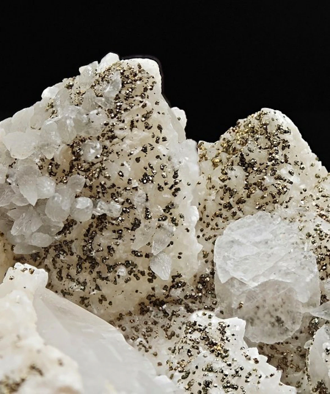 Quartz with golden pyrite