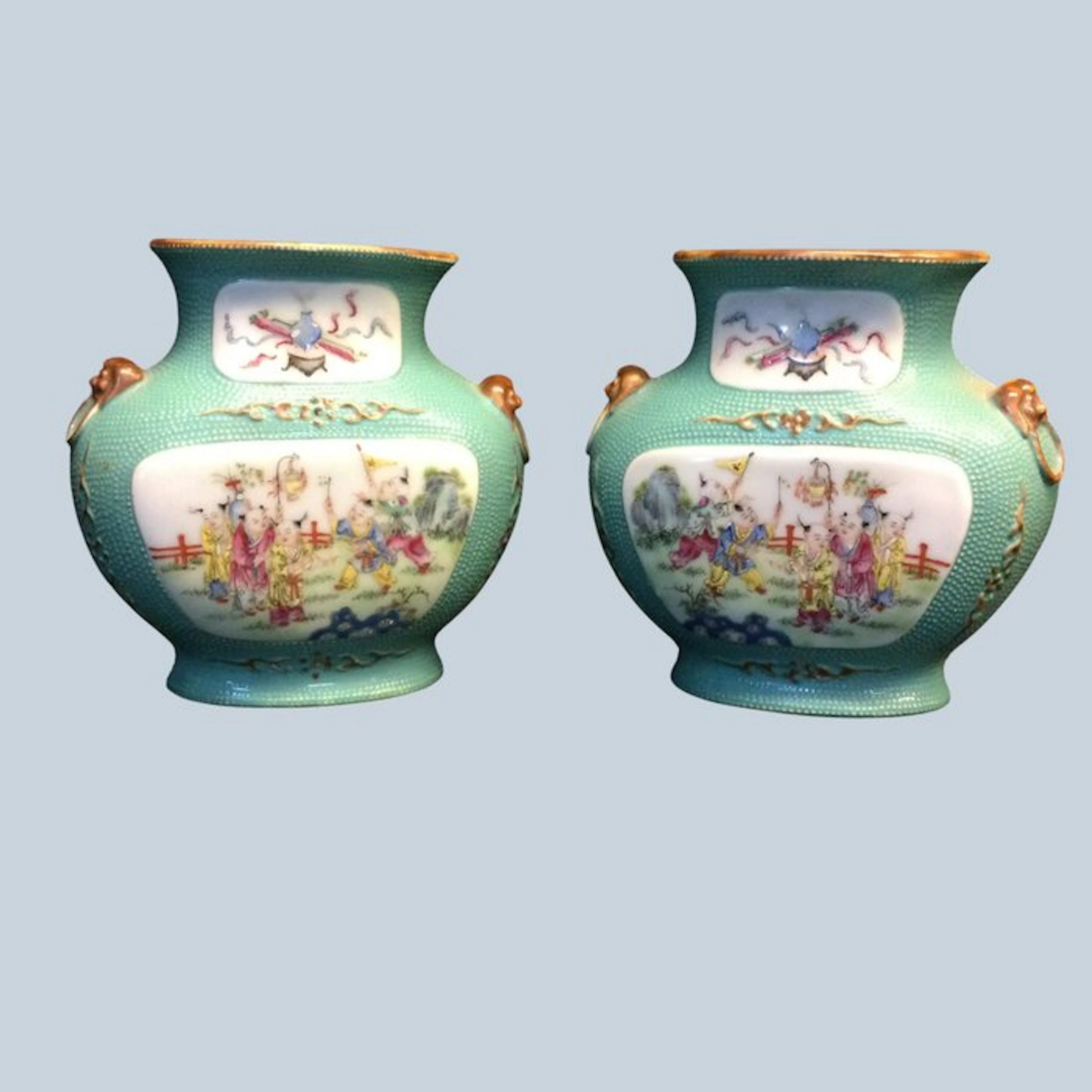 pocket wall vases - Porcelain - China - 20th century