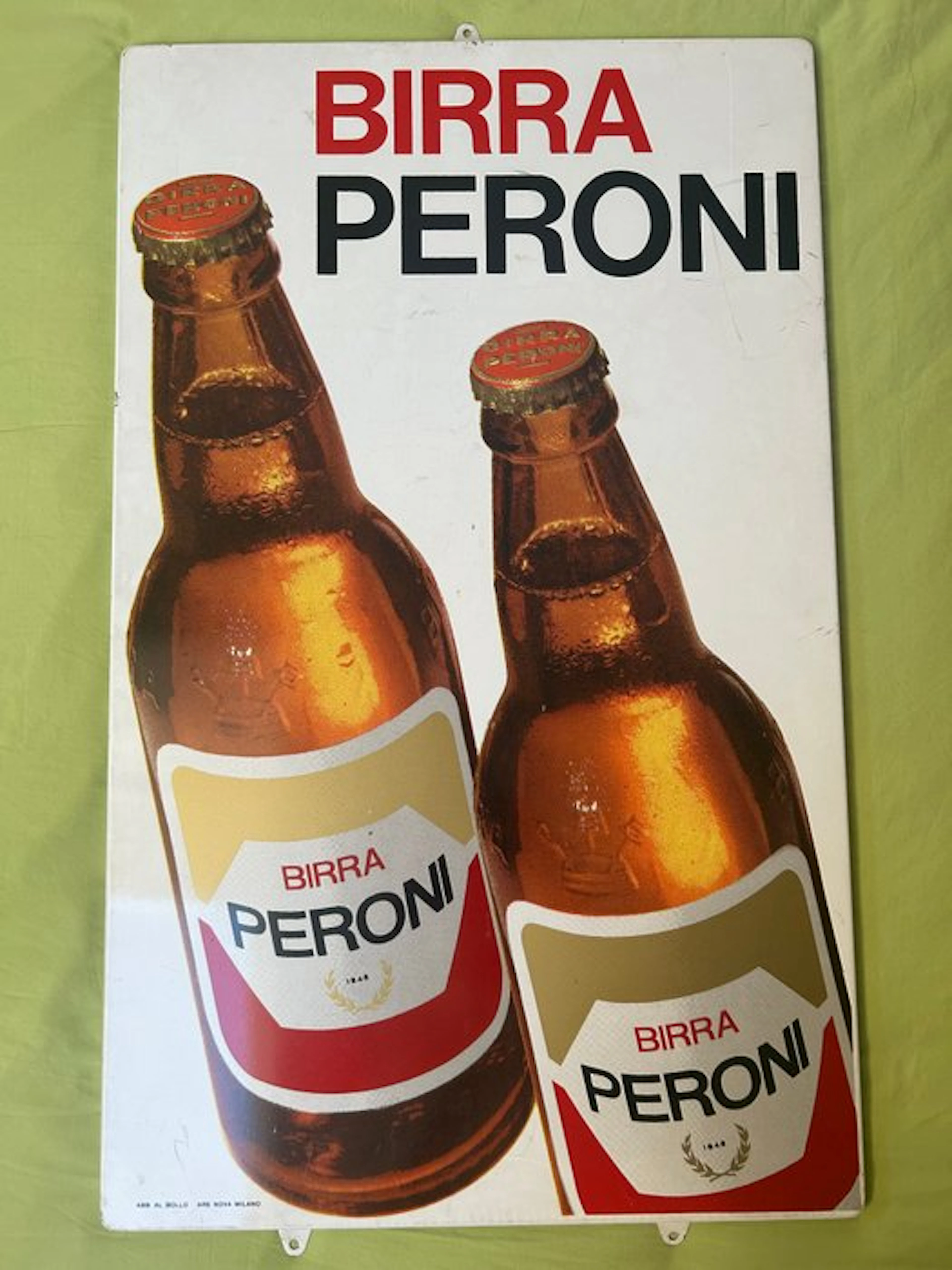 Enamel sign - Peroni beer. - Metal