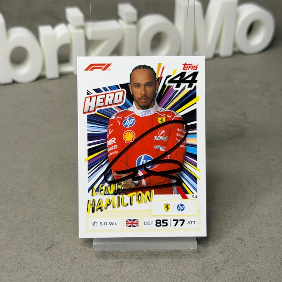 Ferrari - Topps 34 Hero Lewis Hamilton Signed - Lewis...