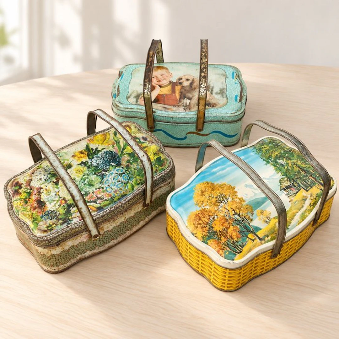 Doria - Biscuit box (3) - Iron, tin boxes for cookies