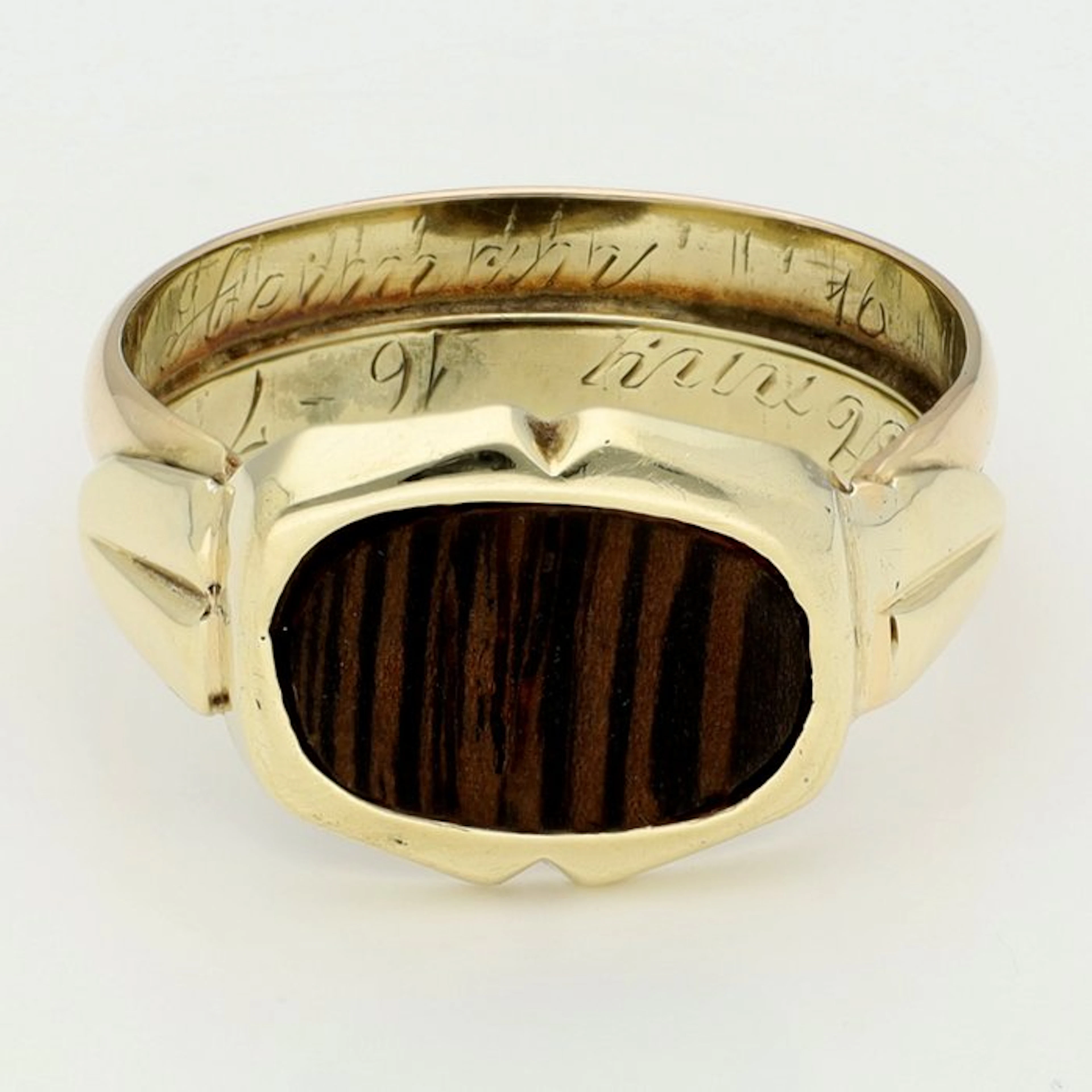 Ring - 14 kt. Yellow gold - Wood