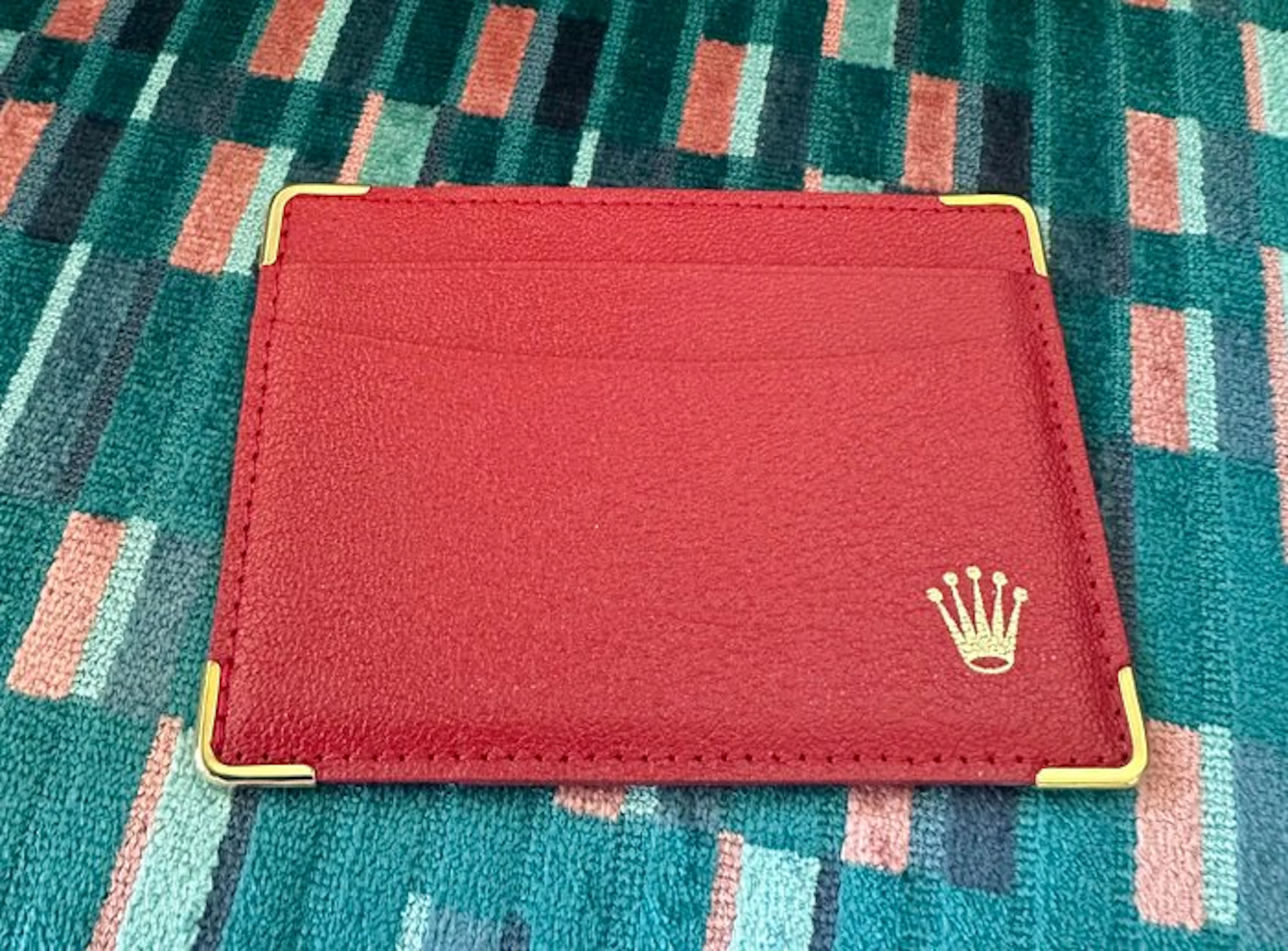 Rolex - Orange/ red - credit card Holder - 0101.60.34 - 12x9 CM