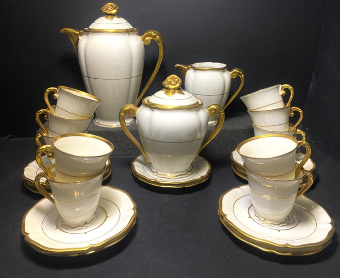 Limoges - Moderniste , Gouson - Coffee set - Porcelain
