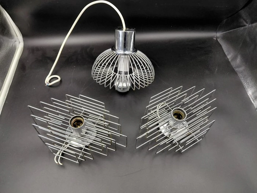 Wall sconce (3) - Metal, Chrome
