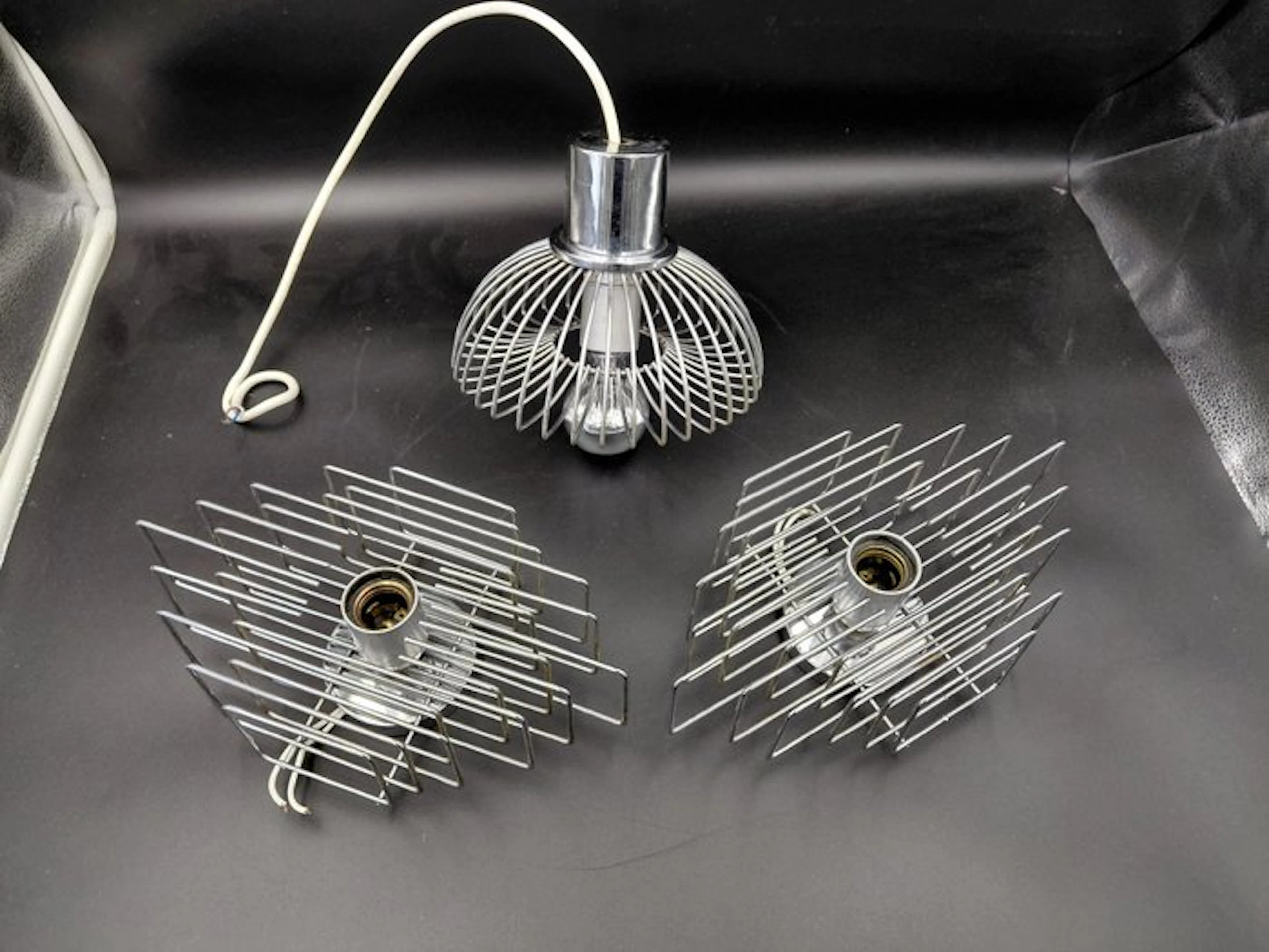 Wall sconce (3) - Metal, Chrome