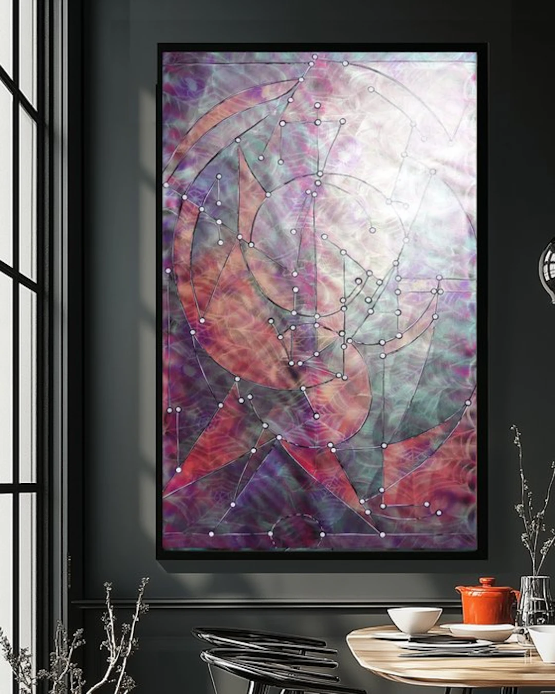 Ksavera - Pearlescent A1459 - abstract painting on XXL canvas