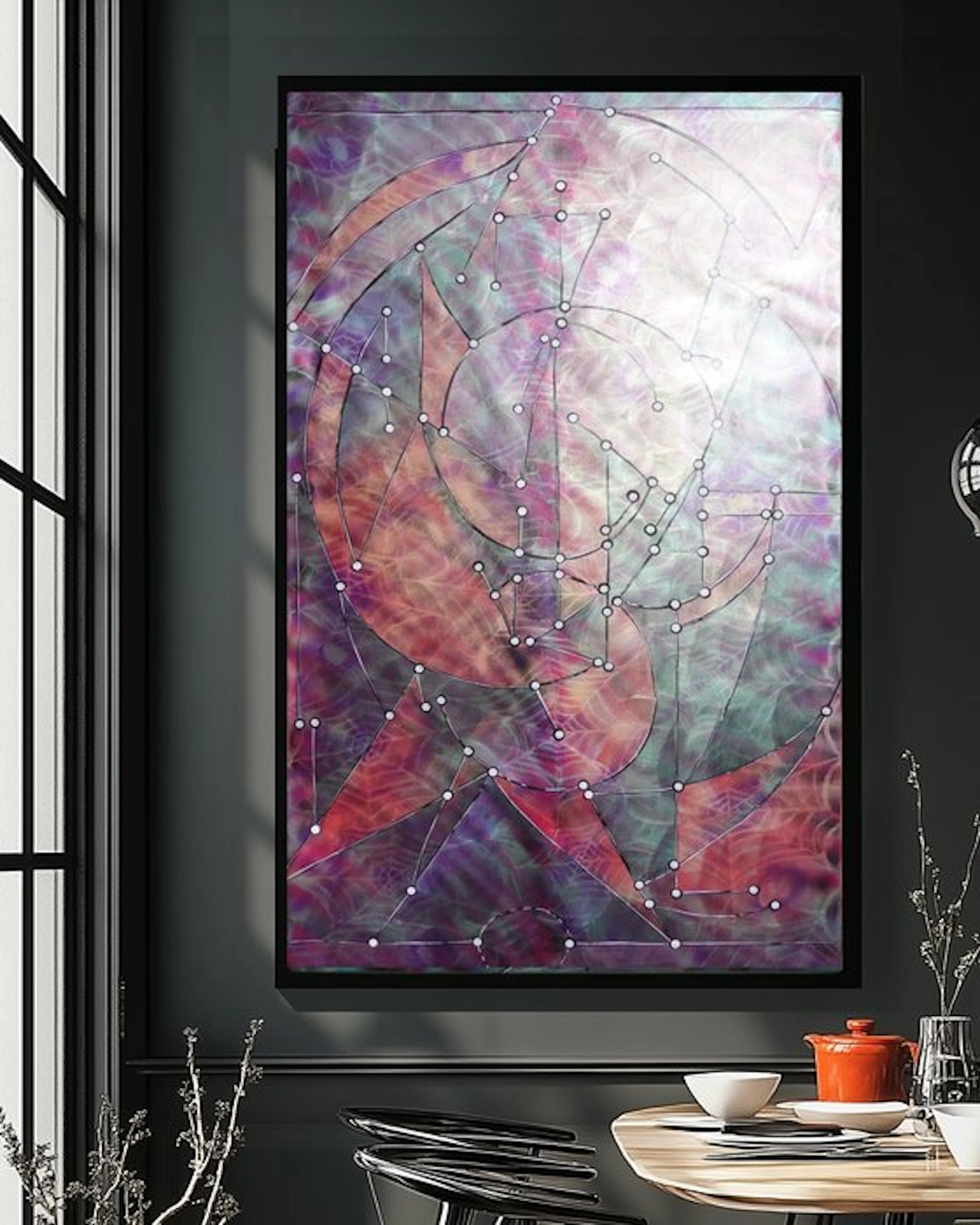 Ksavera - Pearlescent A1459 - abstract painting on XXL canvas