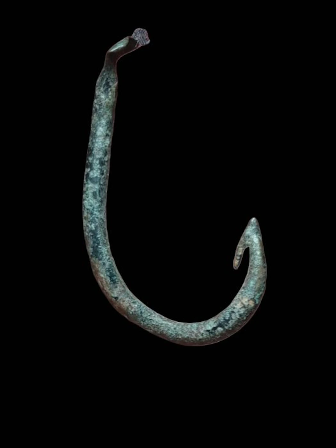 Ancient Roman Bronze, Stunning Big Fish Hook Tool - 41.9 mm (No reserve price)